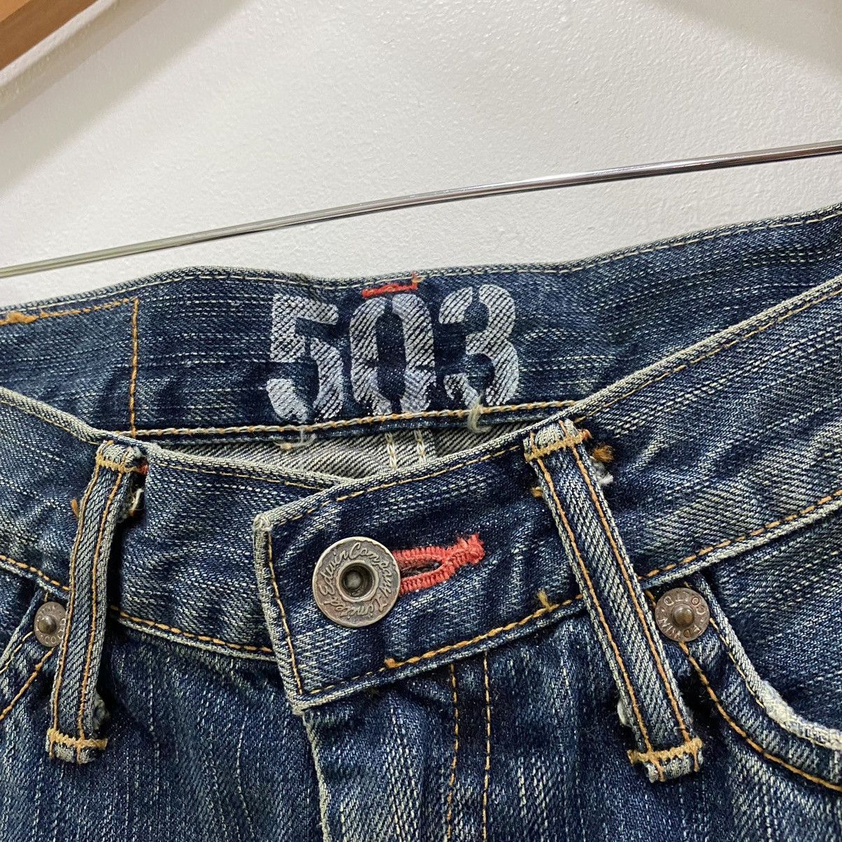 Edwin × Japanese Brand × Vintage Edwin Distressed Denim Jean Short Skirts Size 28" / US 6 / IT 42 - 8 Thumbnail
