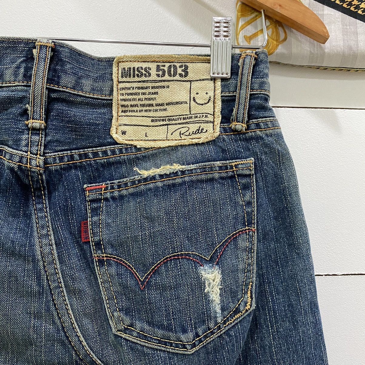 Edwin × Japanese Brand × Vintage Edwin Distressed Denim Jean Short Skirts Size 28" / US 6 / IT 42 - 10 Thumbnail