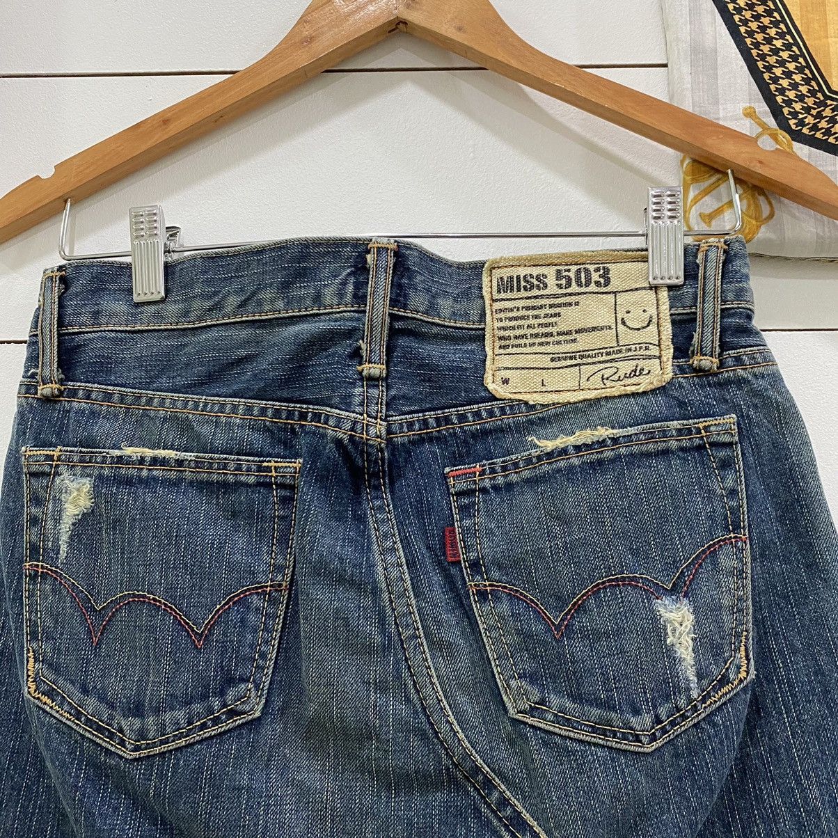 Edwin × Japanese Brand × Vintage Edwin Distressed Denim Jean Short Skirts Size 28" / US 6 / IT 42 - 9 Thumbnail