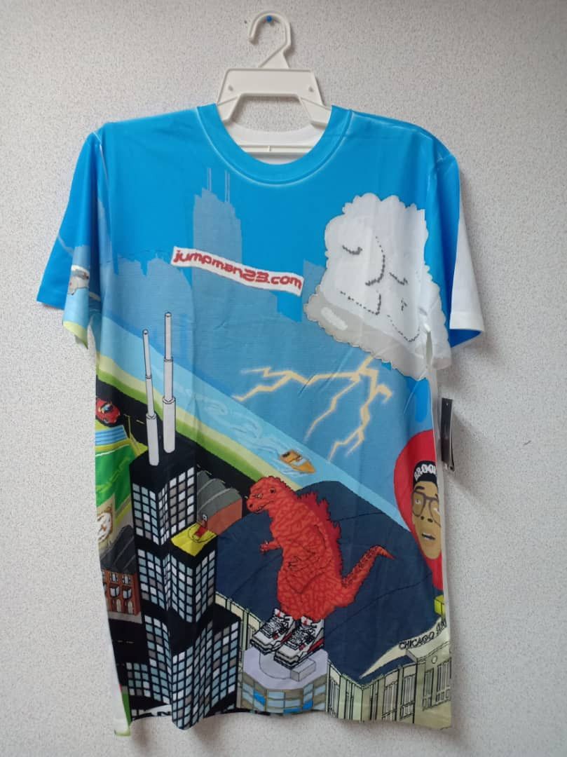 Nike Jump Man VS Godzilla T shirt NBA Rap 5/20