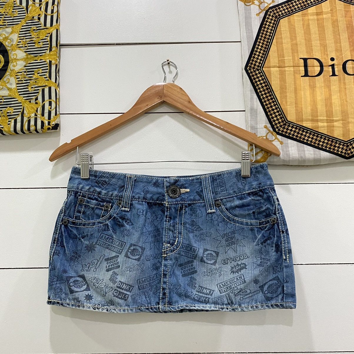 If Six Was Nine Vintage Co&Lu Coandlu Fullprint Short Skirts Hysteric Style Size 30" / US 8 / IT 44 - 2 Thumbnail