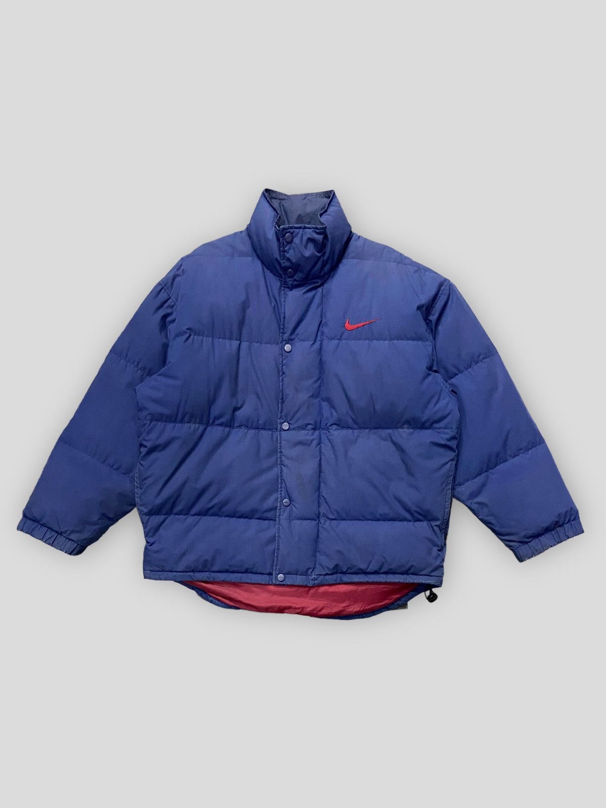 Nike × Vintage Vintage 90s Nike Padded Puffer Down Embroidered Jacket Size US L / EU 52-54 / 3 - 1 Thumbnail