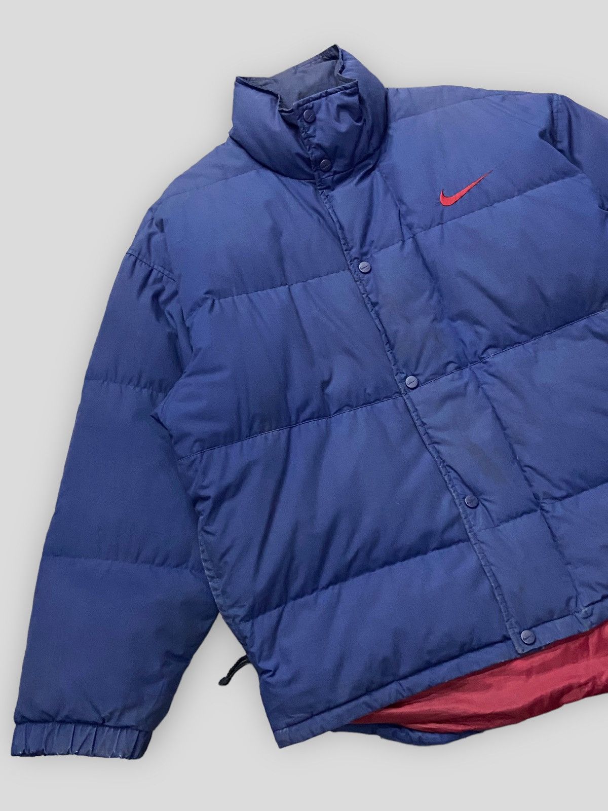 Nike × Vintage Vintage 90s Nike Padded Puffer Down Embroidered Jacket Size US L / EU 52-54 / 3 - 4 Thumbnail