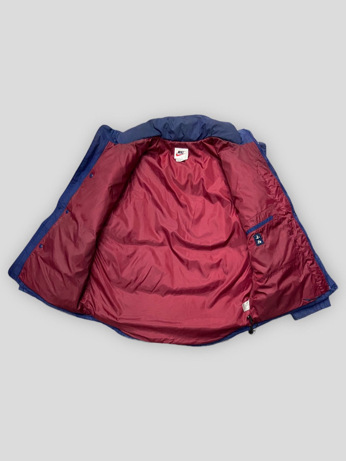 Nike × Vintage Vintage 90s Nike Padded Puffer Down Embroidered Jacket Size US L / EU 52-54 / 3 - 14 Thumbnail