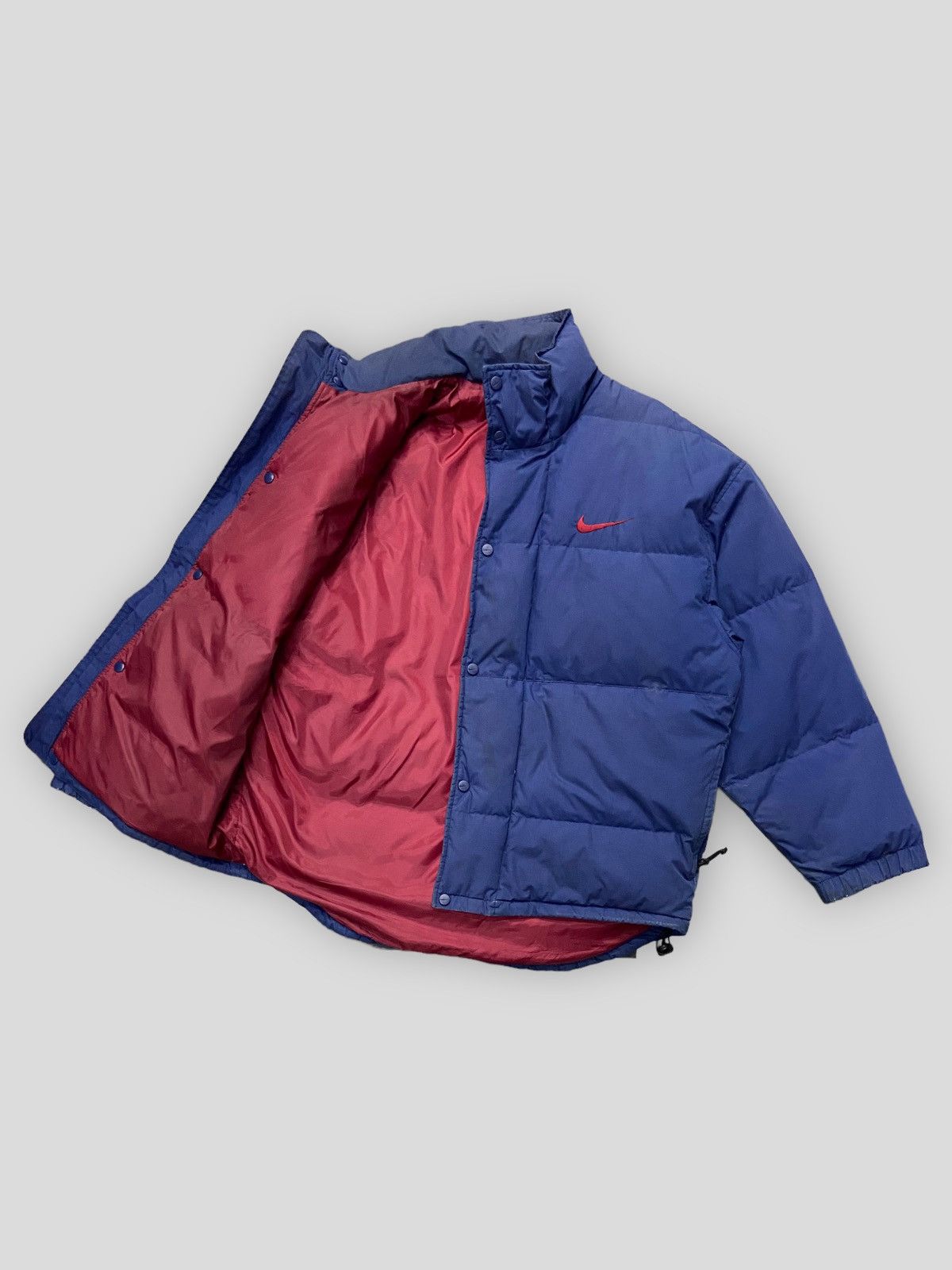 Nike × Vintage Vintage 90s Nike Padded Puffer Down Embroidered Jacket Size US L / EU 52-54 / 3 - 13 Thumbnail