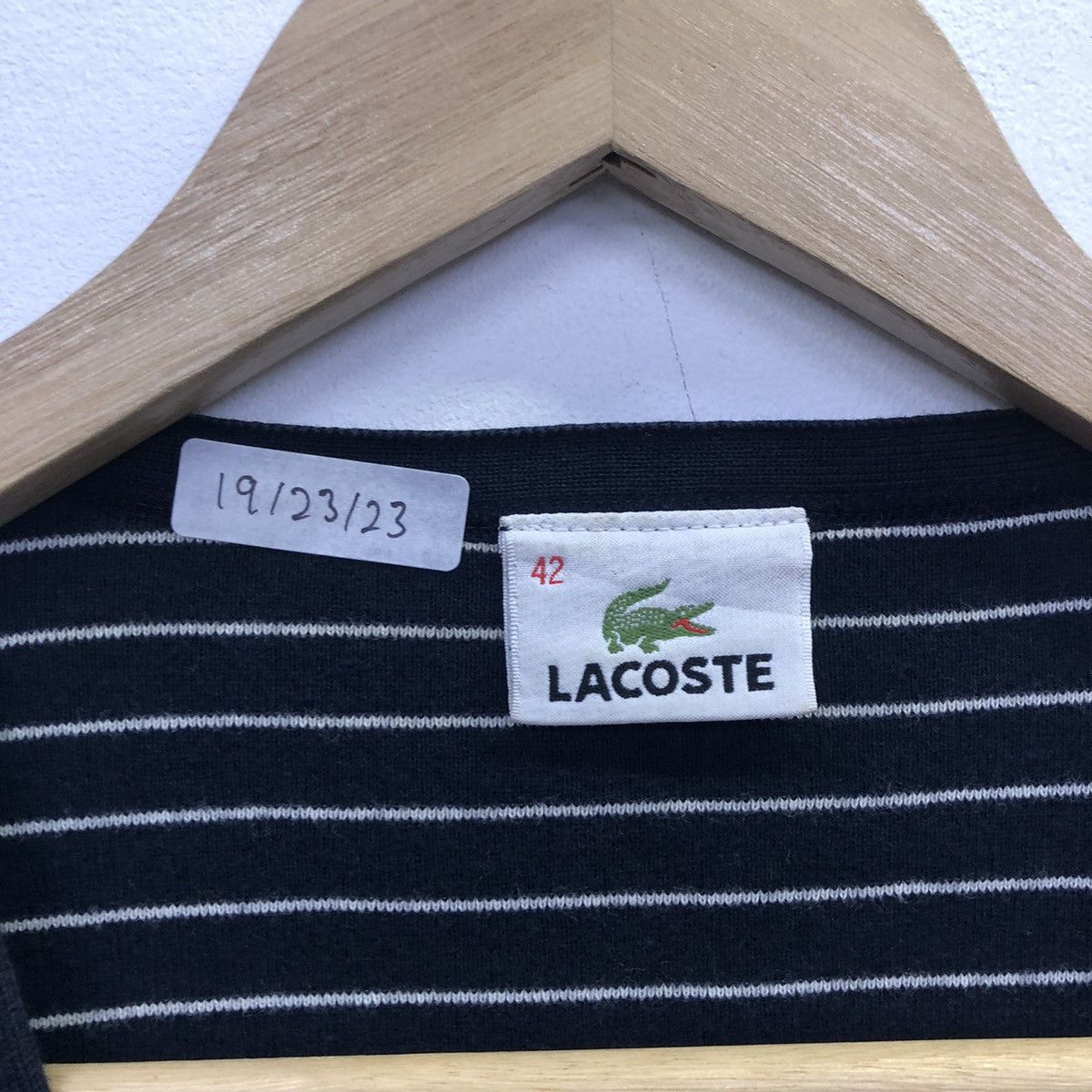 ‘Lacoste Striped Cardigan