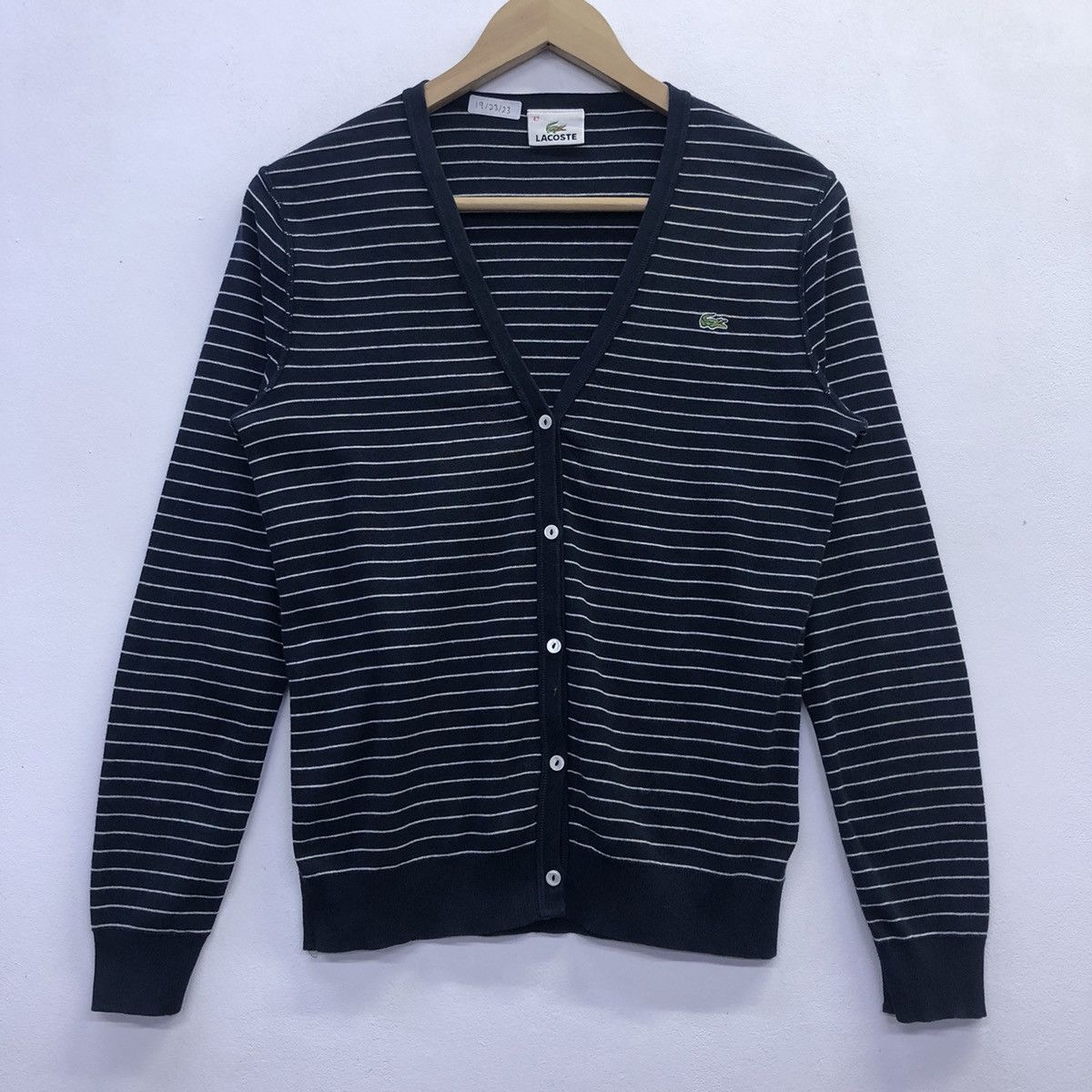 ‘Lacoste Striped Cardigan