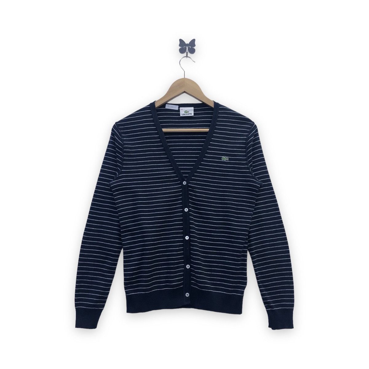 ‘Lacoste Striped Cardigan