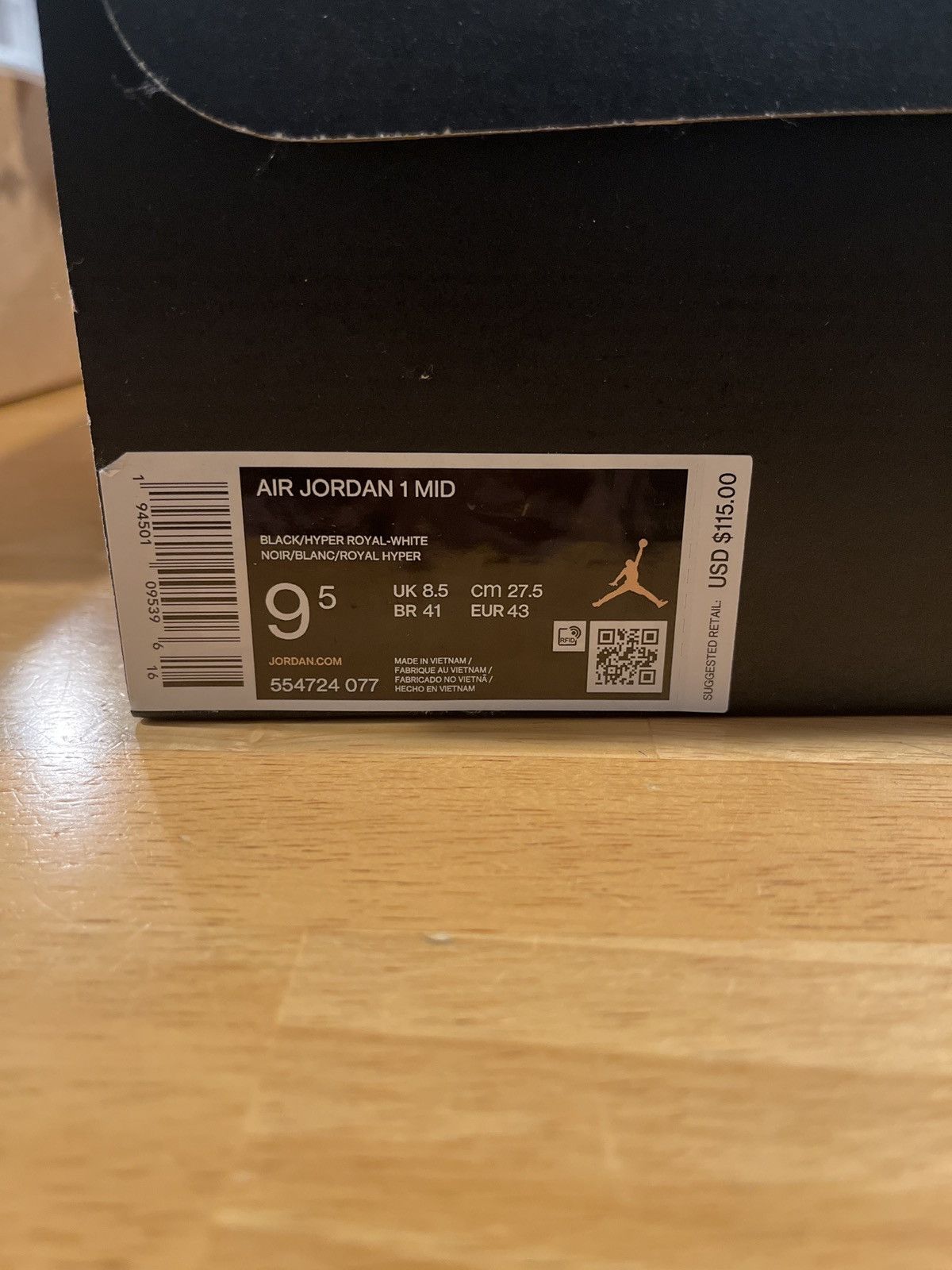 Jordan Brand Air Jordan 1 mid “hyper royal” Size US 9.5 / EU 42-43 - 2 Thumbnail