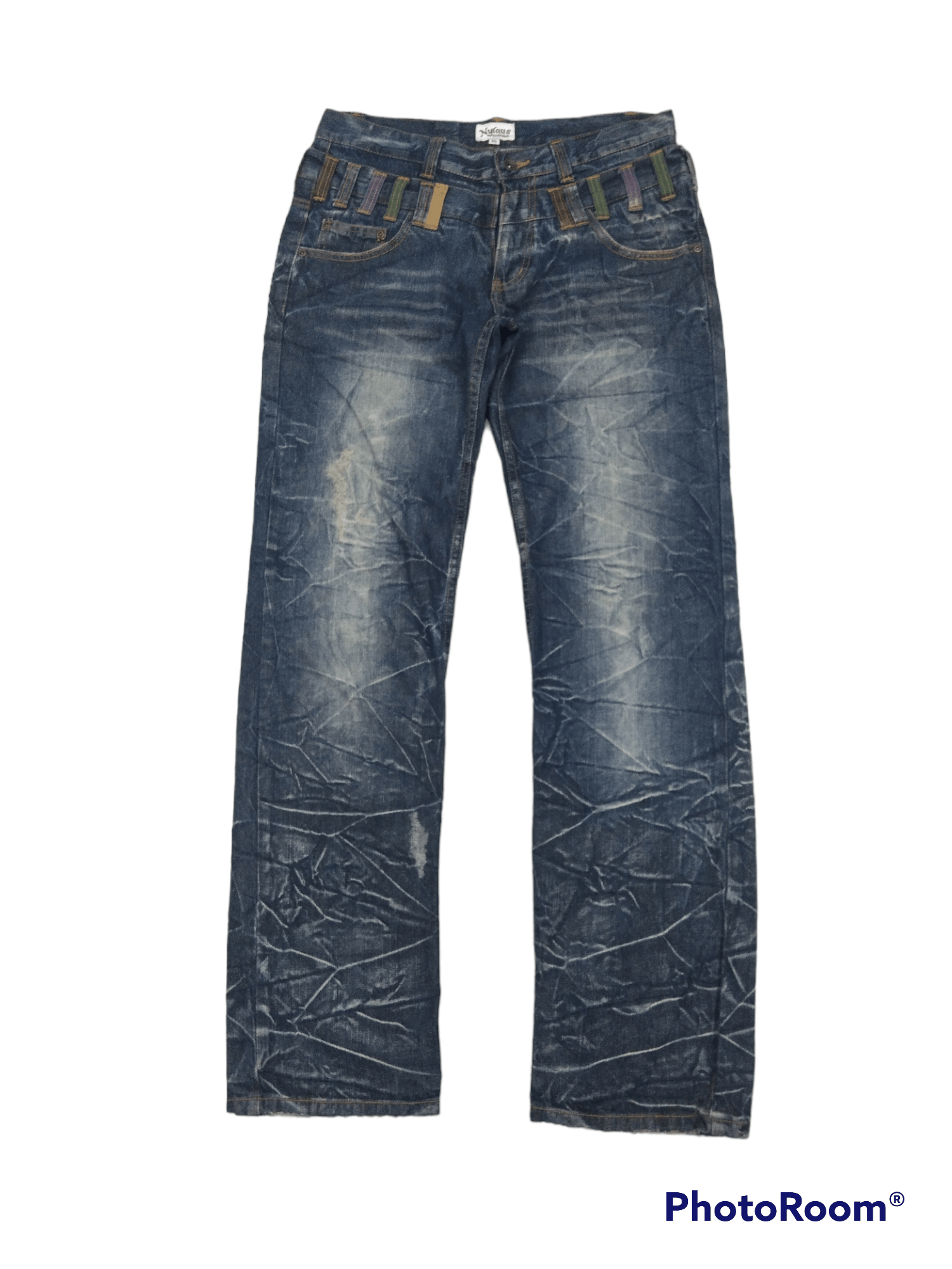 SICK DOUBLE WAIST NYLAUS DENIM PANTS