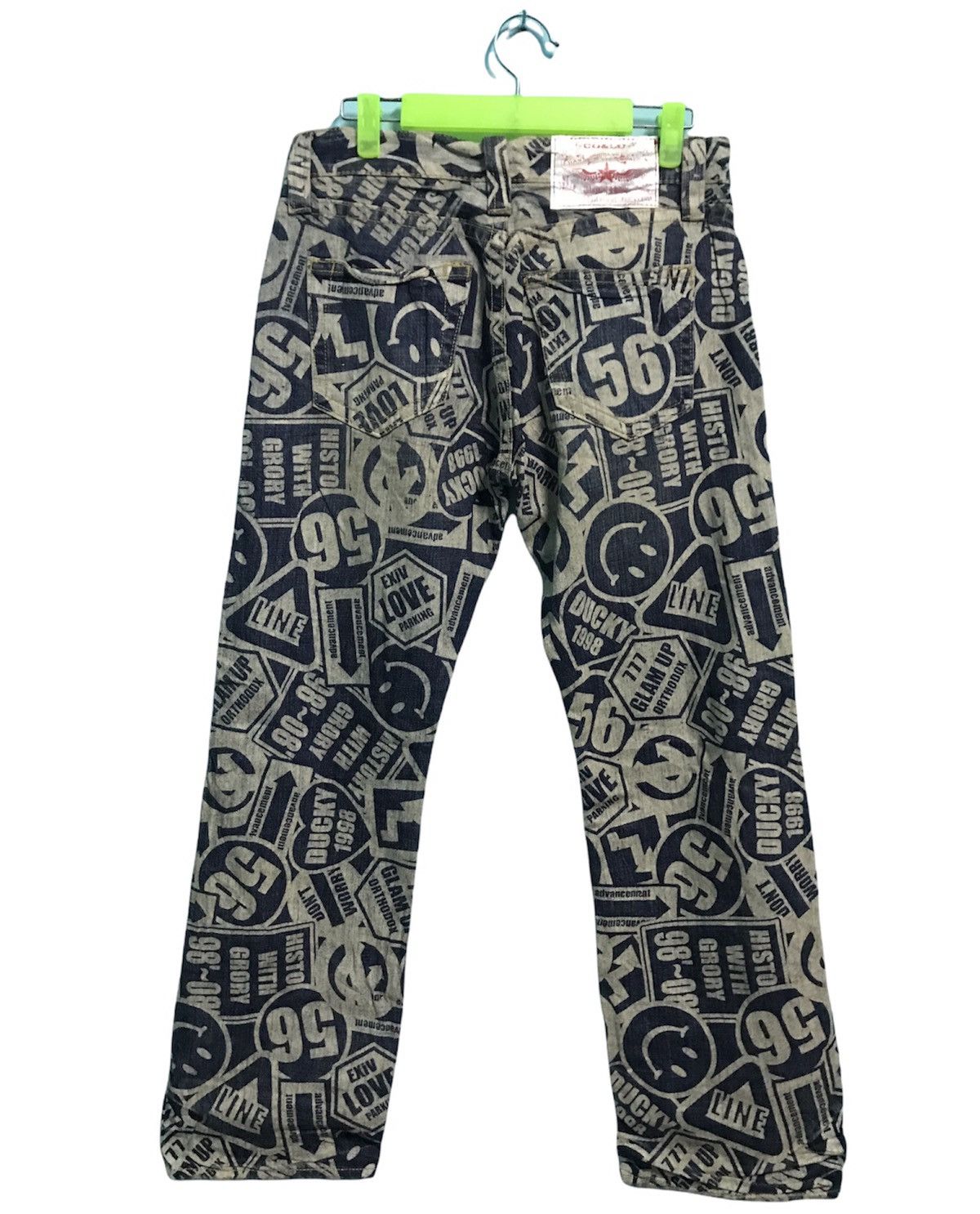 Hysteric Glamour Co & Lu Full Print Poem Denim Jeans Size US 32 / EU 48 - 2 Thumbnail