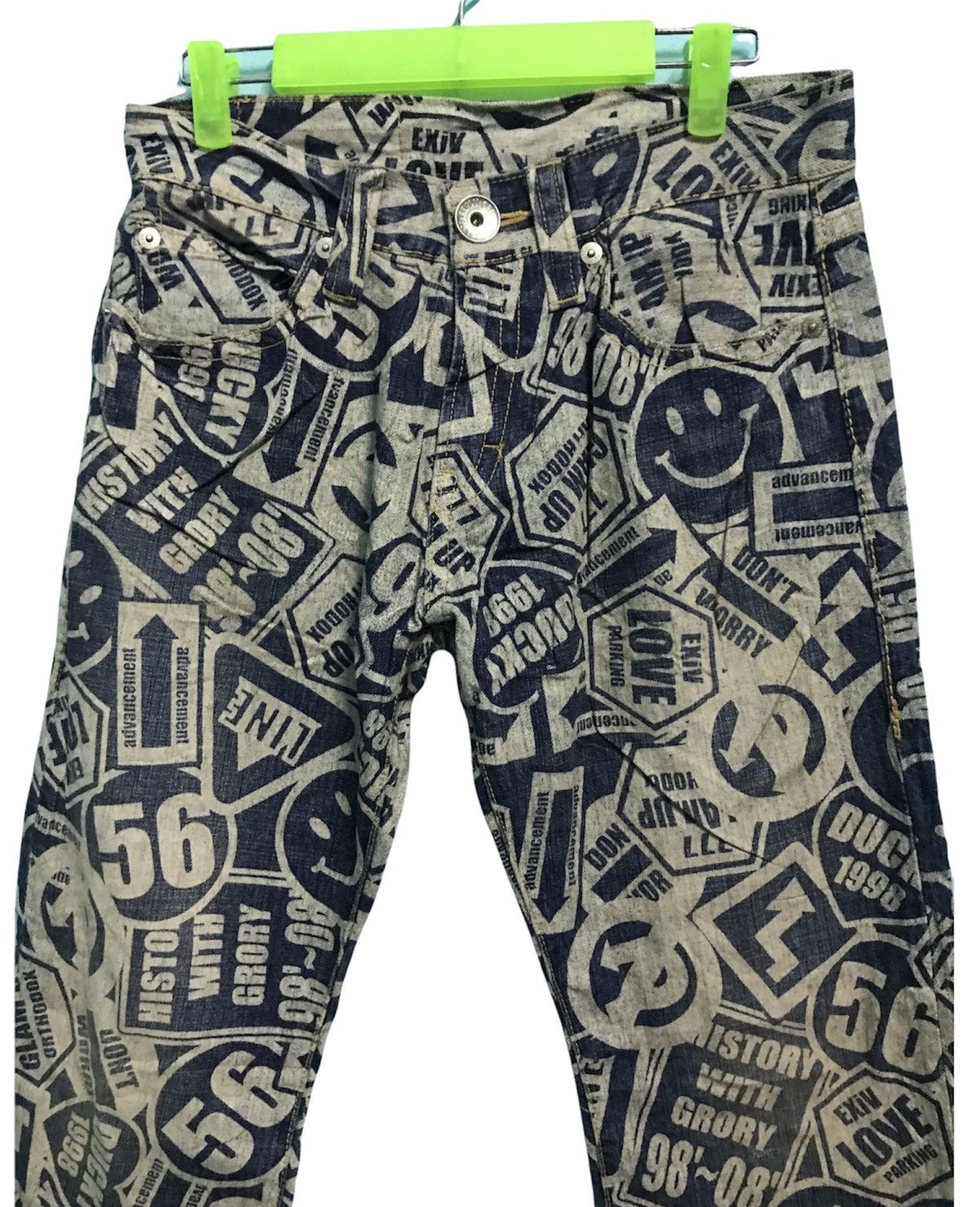 Hysteric Glamour Co & Lu Full Print Poem Denim Jeans Size US 32 / EU 48 - 3 Thumbnail