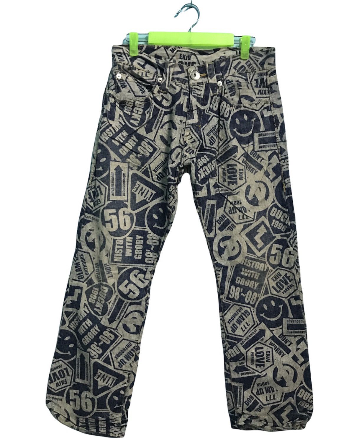 Hysteric Glamour Co & Lu Full Print Poem Denim Jeans Size US 32 / EU 48 - 1 Thumbnail