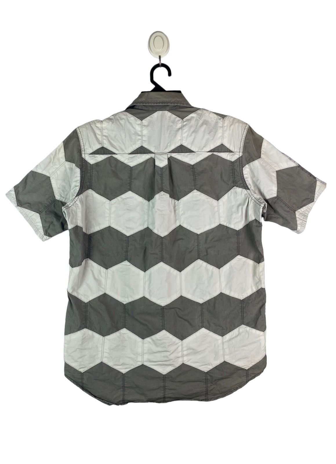Devilock × Japanese Brand Rare DEVILOCK japan hexagon patchwork hippen zipper shirt Size US M / EU 48-50 / 2 - 4 Thumbnail