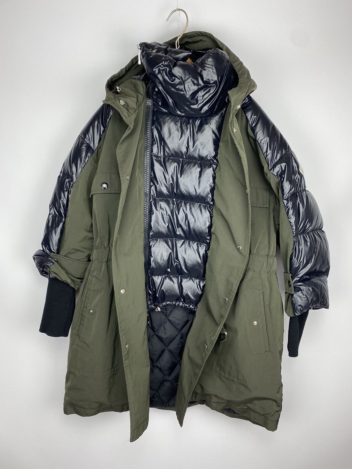 Japanese Brand Moncler Ocean Giubbotto Olive Down Jacket Coat Diagonal Zip Size S / US 4 / IT 40 - 2 Thumbnail