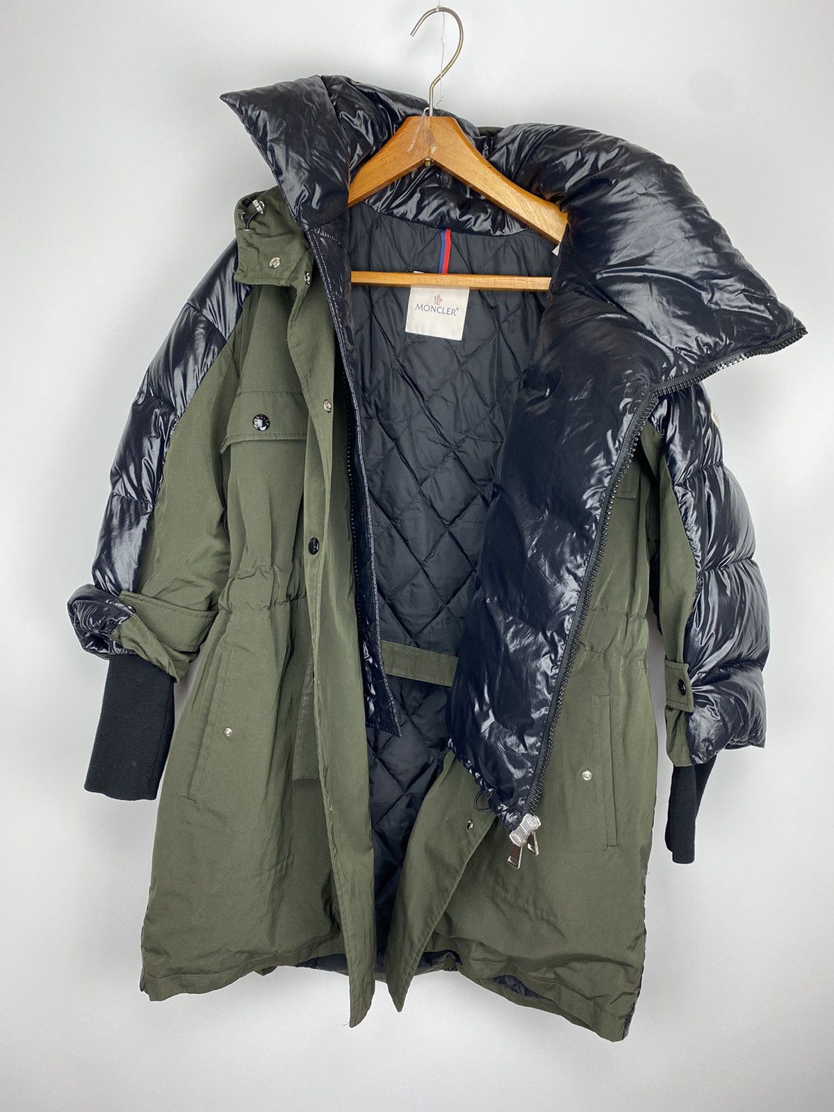 Japanese Brand Moncler Ocean Giubbotto Olive Down Jacket Coat Diagonal Zip Size S / US 4 / IT 40 - 7 Thumbnail