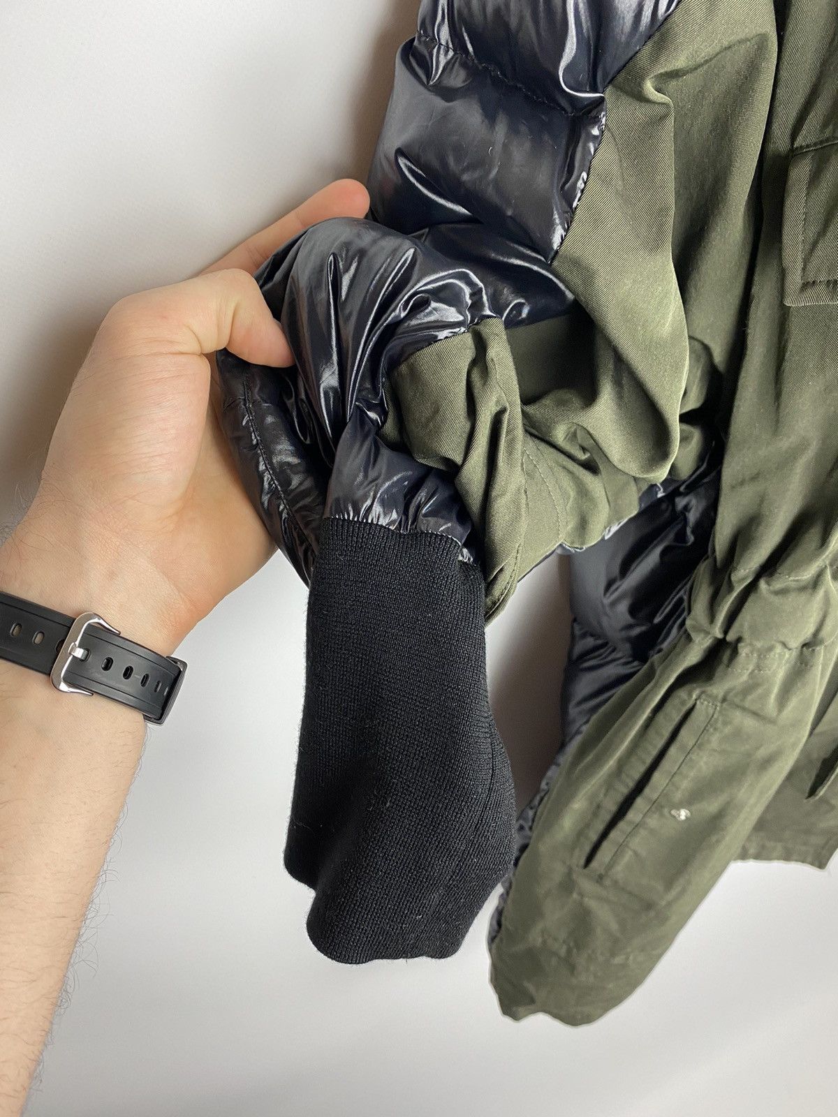Japanese Brand Moncler Ocean Giubbotto Olive Down Jacket Coat Diagonal Zip Size S / US 4 / IT 40 - 5 Thumbnail