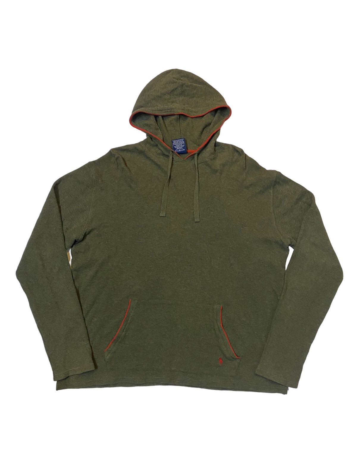 RRL Ralph Lauren 💥Vintage Polo Ralph Lauren Army Green Hoodie Size US XL / EU 56 / 4 - 2 Thumbnail