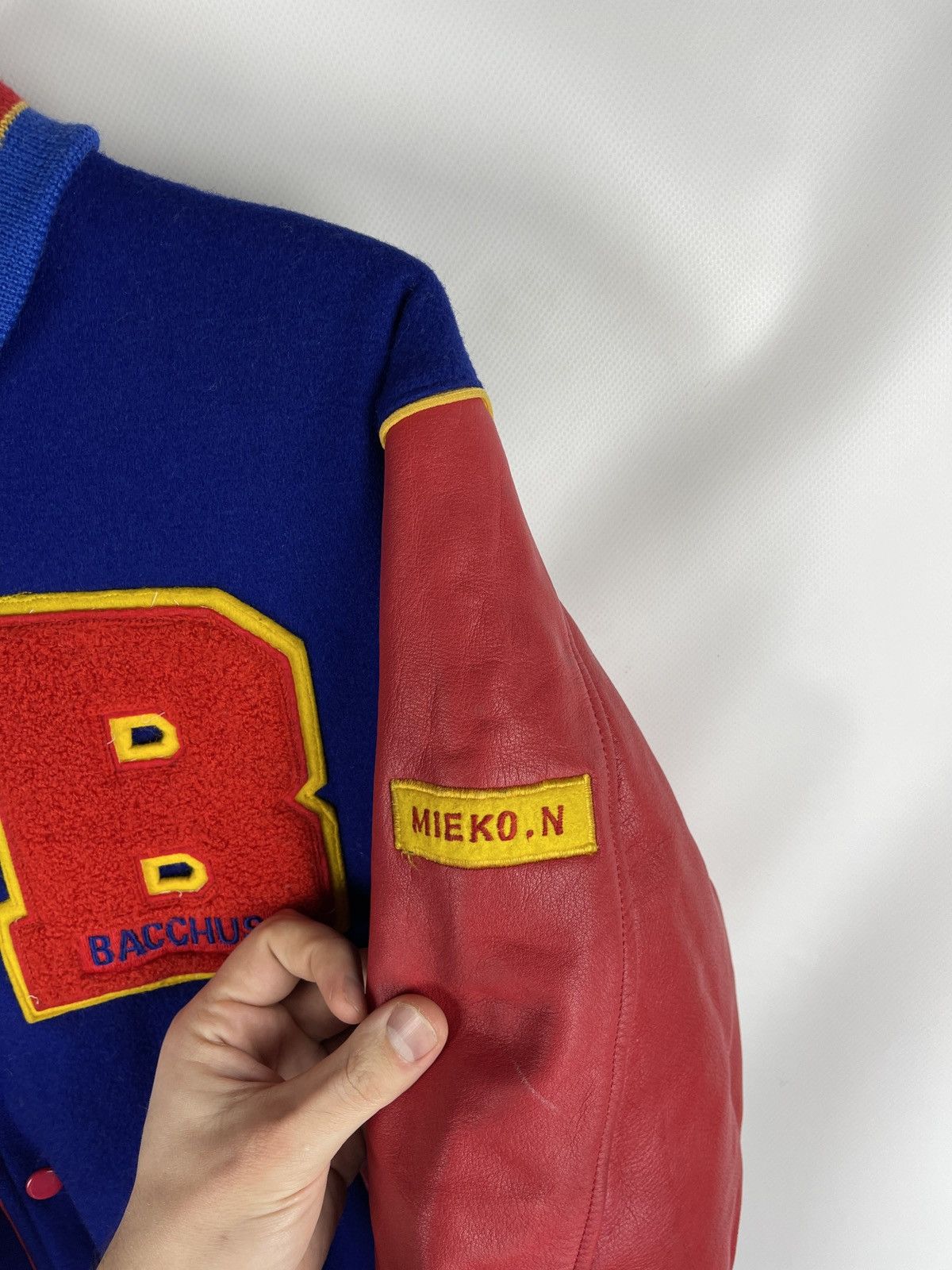 Japanese Brand Vintage Made in Japan Bacchus Aoyama Gakuin Varsity Jacket Size US M / EU 48-50 / 2 - 11 Thumbnail