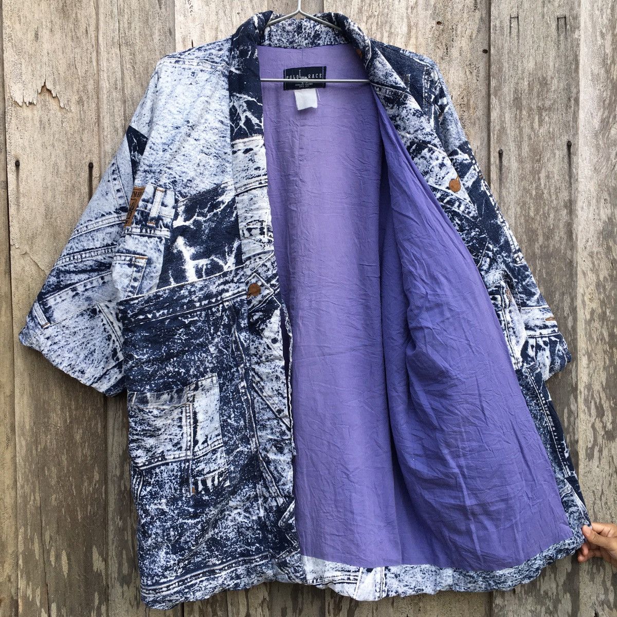 Japanese Brand × Vintage Japanese Kimono Polo Race Animated Big Logo Size US L / EU 52-54 / 3 - 4 Thumbnail