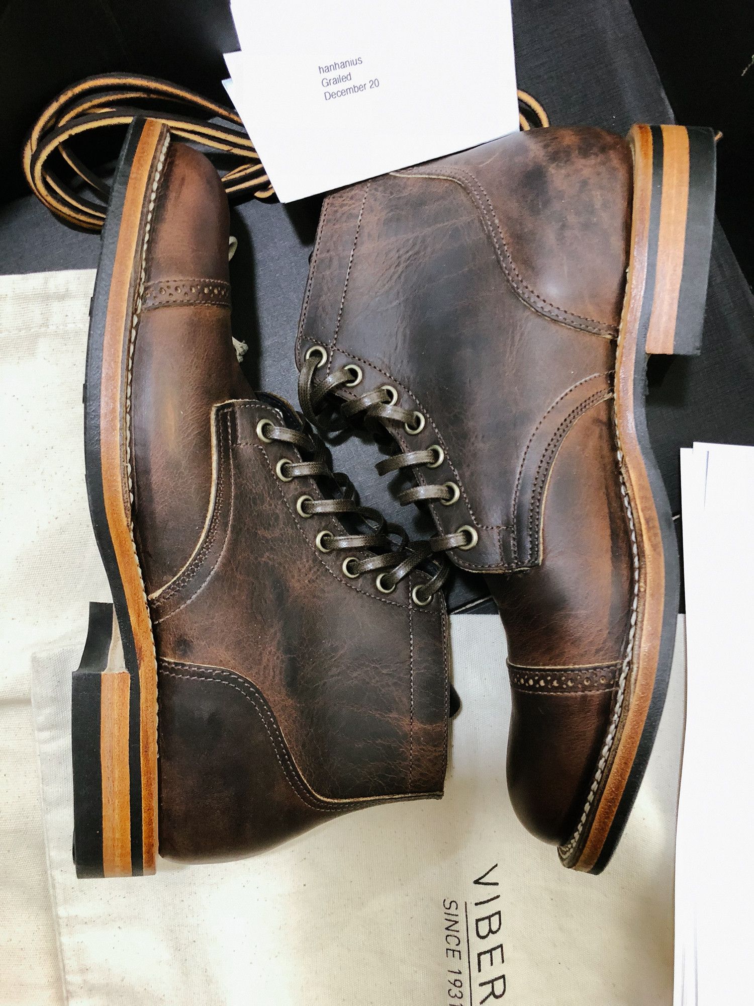 Viberg New Cap Toe Service Boot Vintage Mocha $720.00 Retail | Grailed