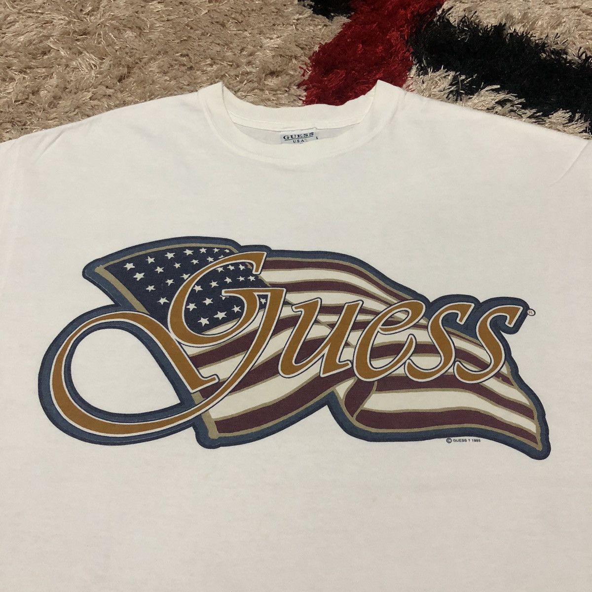 Guess Rare‼️🔥Vintage Guess Flag T-Shirt Size US L / EU 52-54 / 3 - 3 Thumbnail