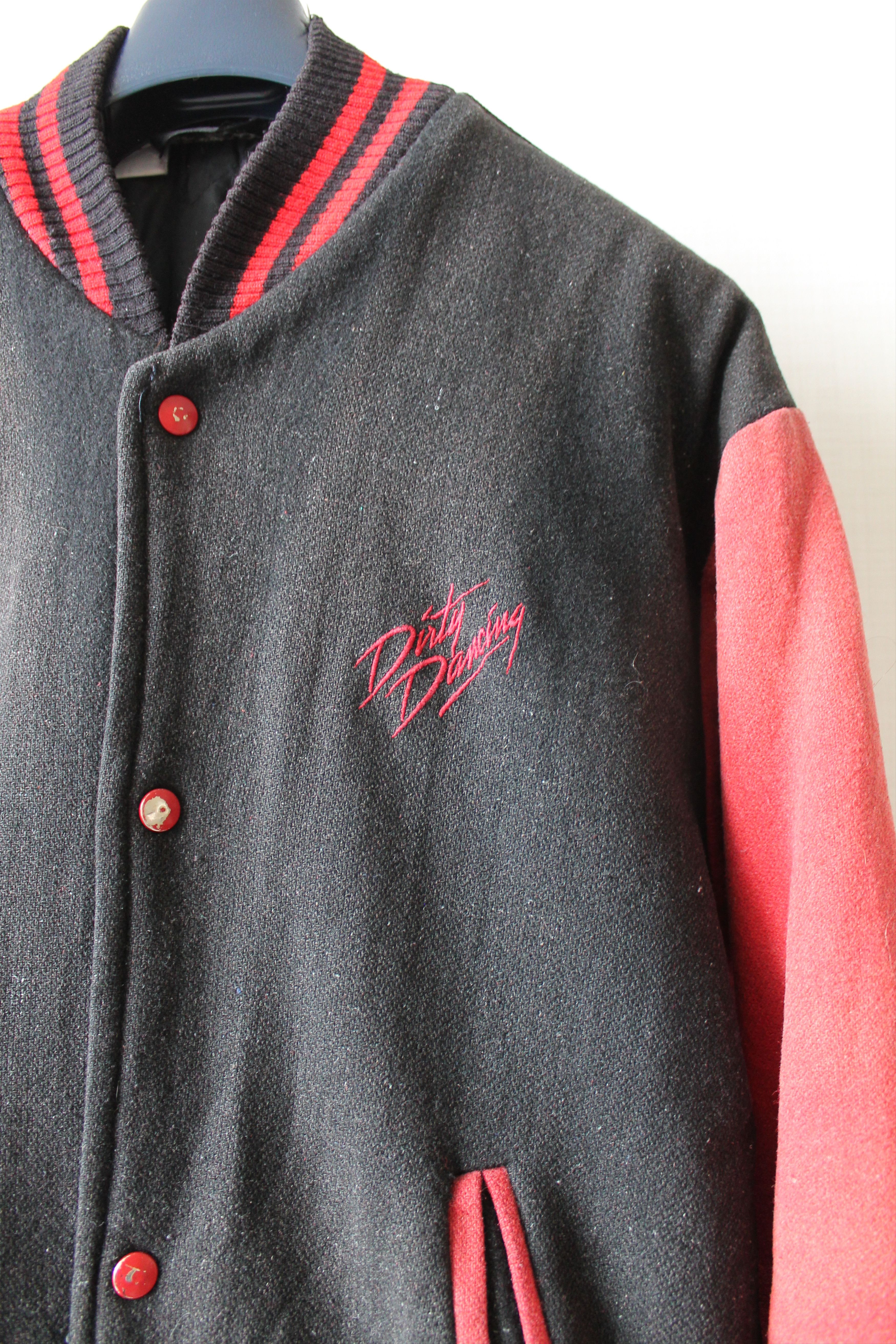 Other DIRTY DANCING Wool Bomber Varsity Jacket Worn Faded Size US L / EU 52-54 / 3 - 4 Thumbnail