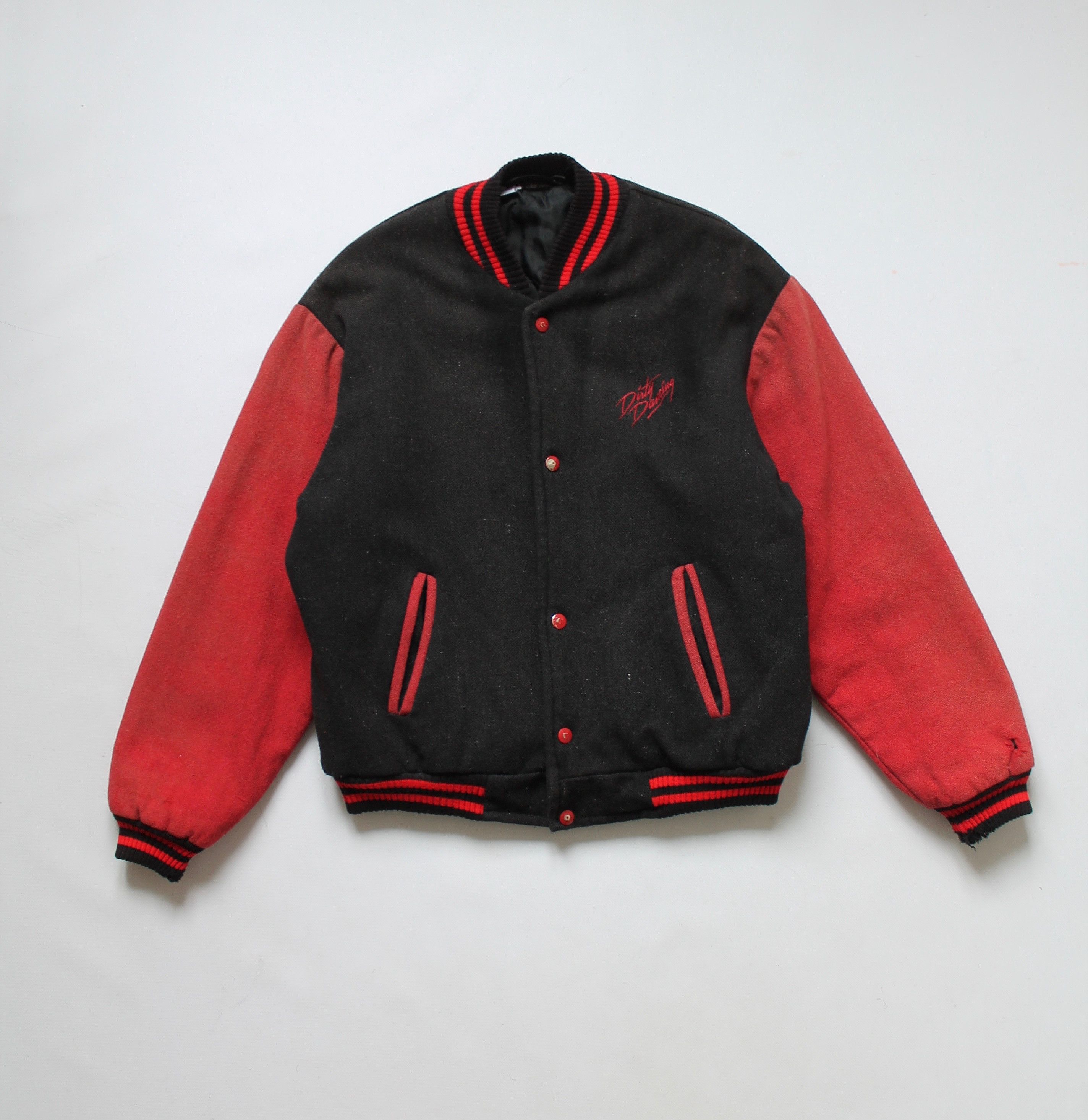 Other DIRTY DANCING Wool Bomber Varsity Jacket Worn Faded Size US L / EU 52-54 / 3 - 10 Thumbnail