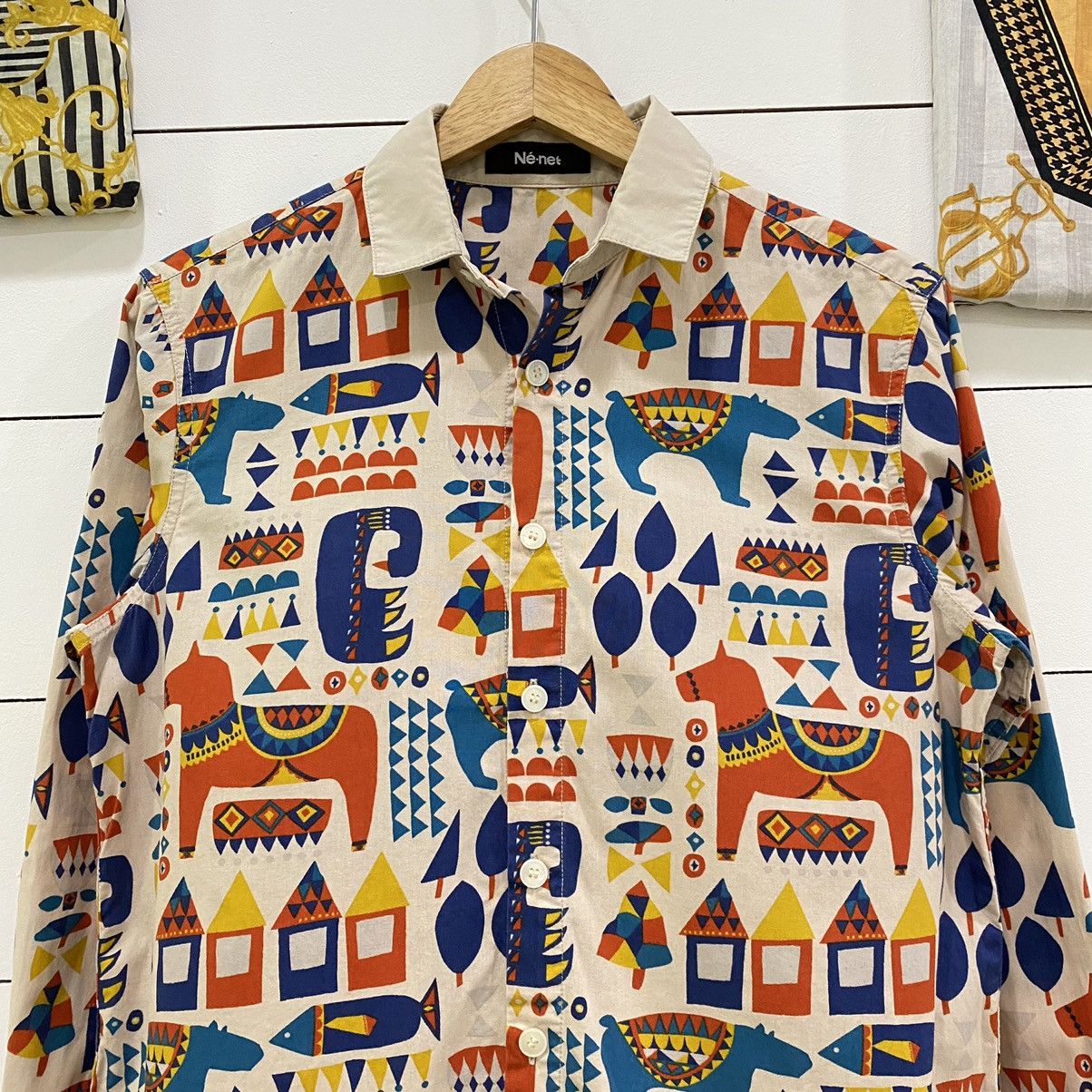 Ne-Net Ne-net By Issey Miyake Fullprint Button Ups Shirt Size US S / EU 44-46 / 1 - 4 Thumbnail