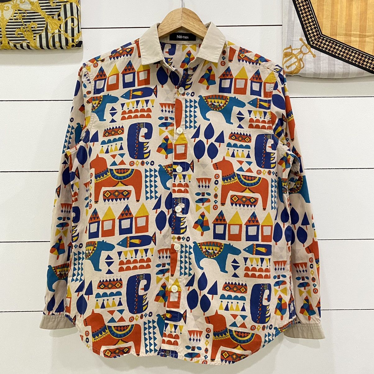 Ne-Net Ne-net By Issey Miyake Fullprint Button Ups Shirt Size US S / EU 44-46 / 1 - 1 Thumbnail