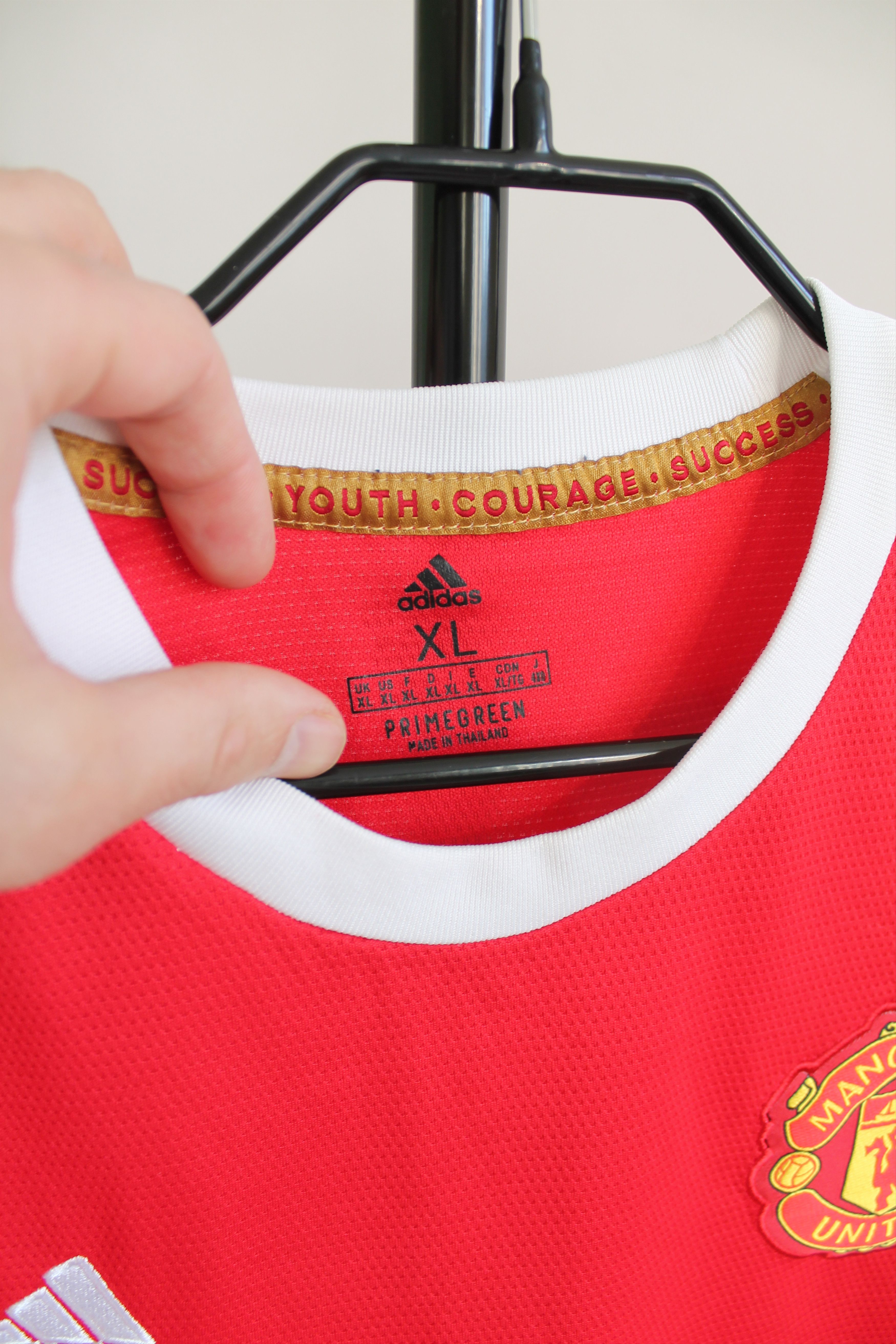 Vintage 2021 Manchester United REPLICA home jersey red devils Size US XL / EU 56 / 4 - 6 Thumbnail