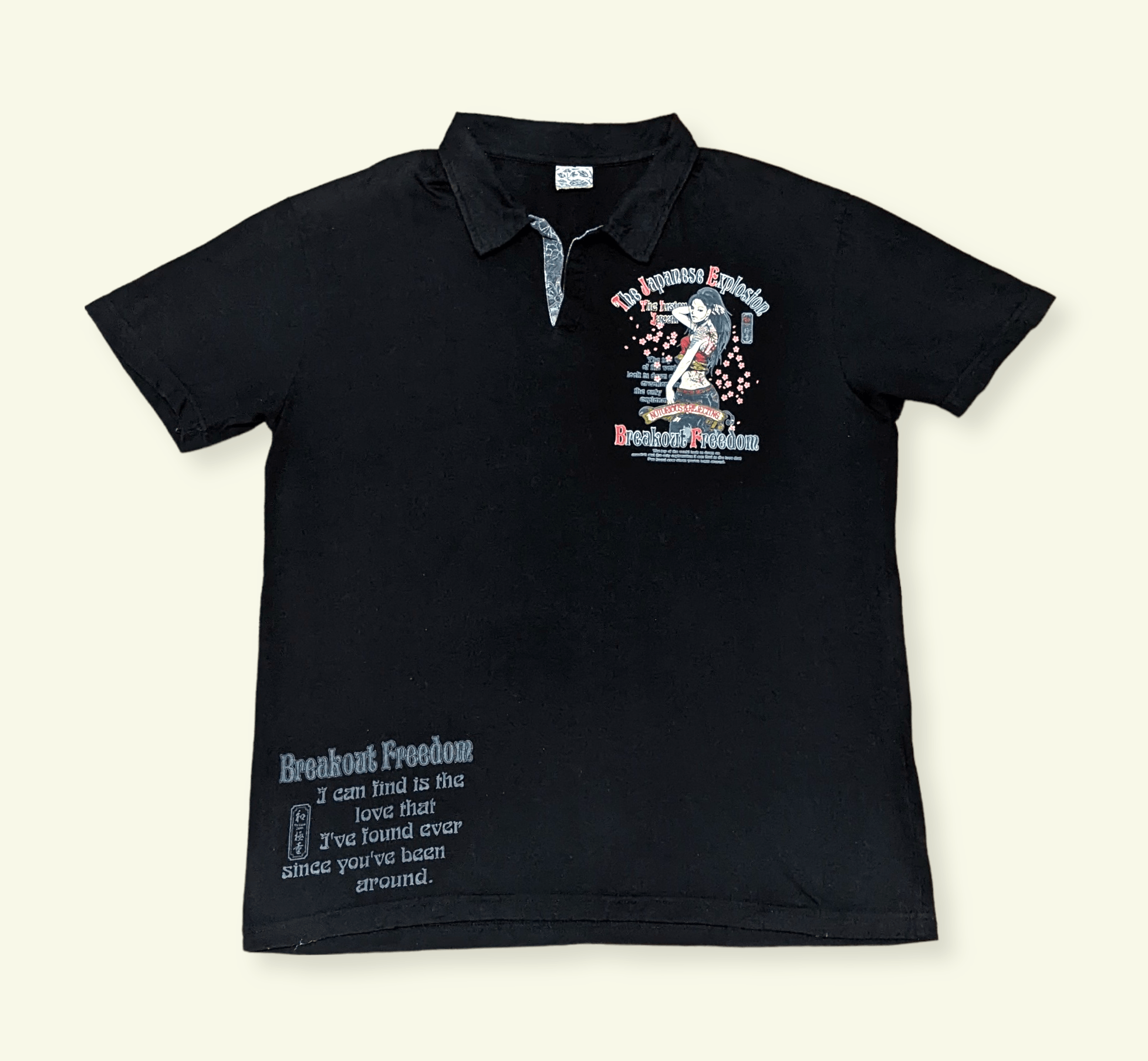 Anime × Japanese Brand × Vintage Vintage 90s The Fusion Anime Girl Sukajan Collar T shirt Size US L / EU 52-54 / 3 - 3 Thumbnail