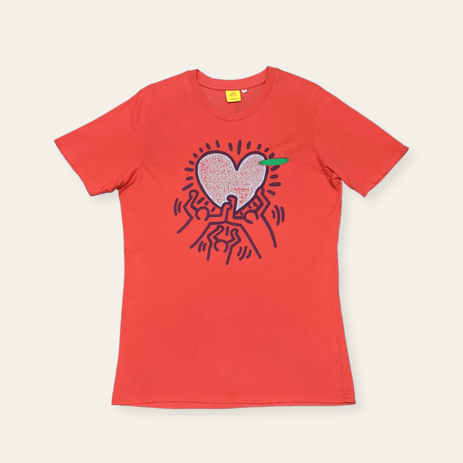 Keith Haring × Vintage Vintage Keith Haring One Heart Artwork Pocket T shirt Size US M / EU 48-50 / 2 - 2 Thumbnail