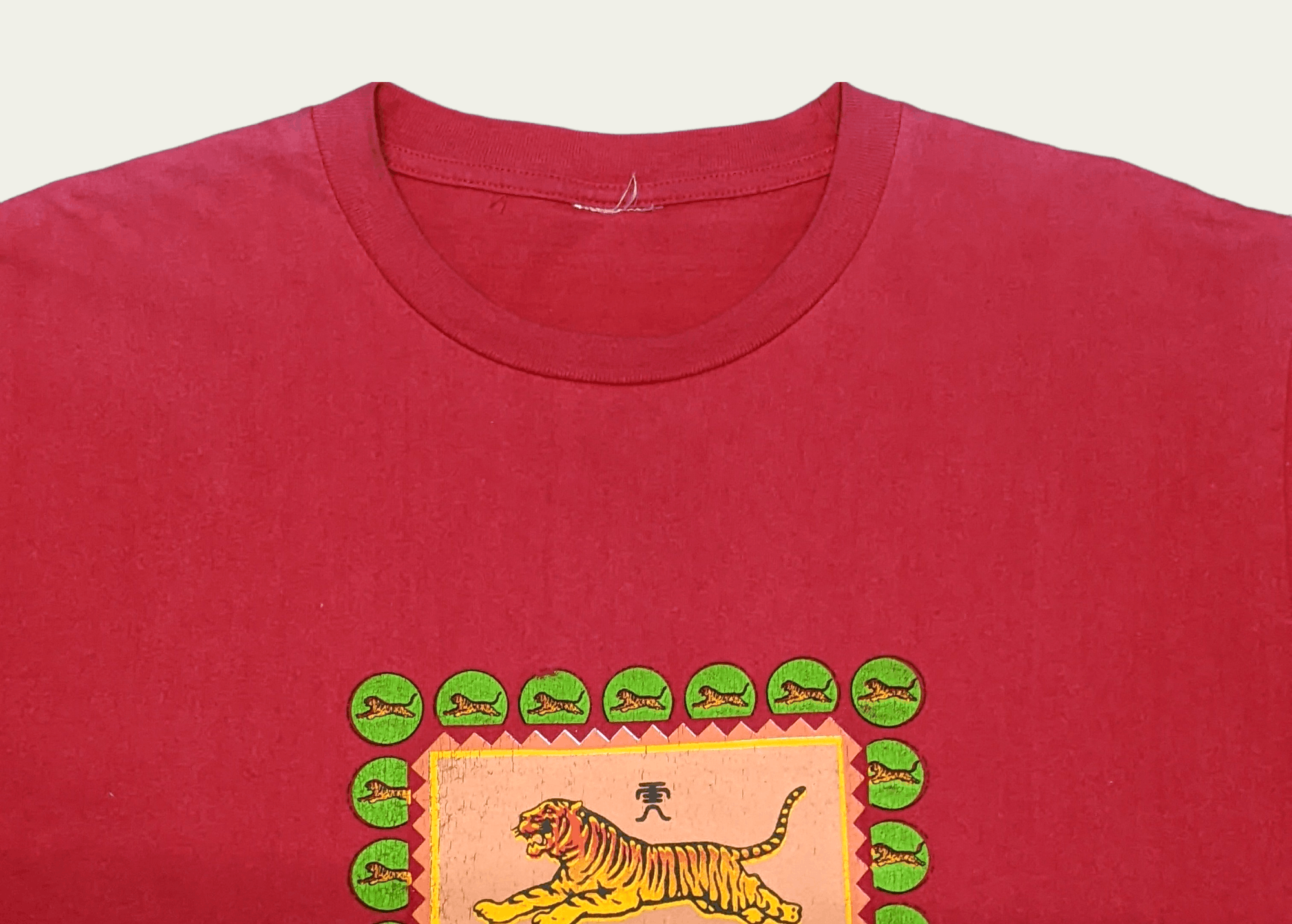Japanese Brand × Vintage Vintage 90s Tiger Medicated Plaster Promo T shirt Size US L / EU 52-54 / 3 - 5 Thumbnail