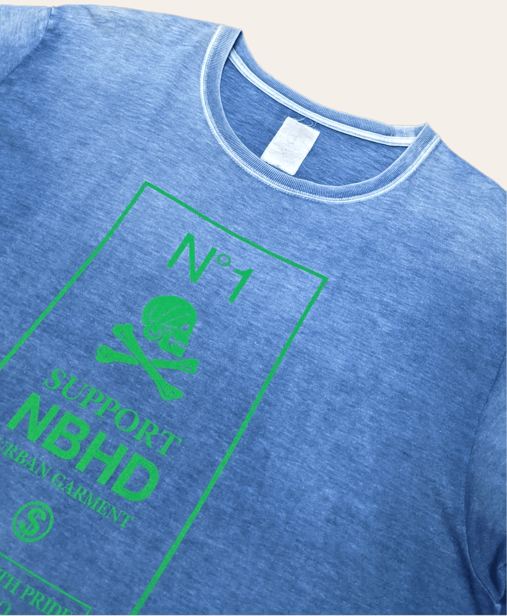 Japanese Brand × Neighborhood × Vintage Vintage Neighborhood NBHD Skull Tag Faded Style T shirt Size US M / EU 48-50 / 2 - 5 Thumbnail