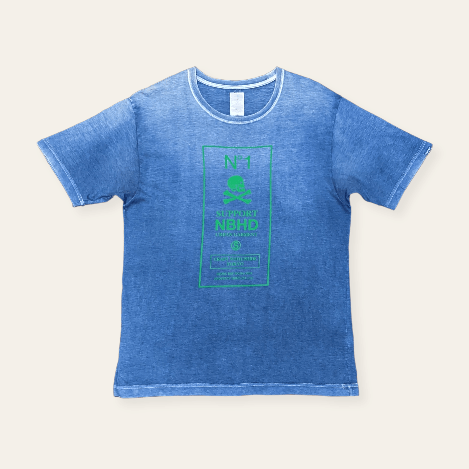 Japanese Brand × Neighborhood × Vintage Vintage Neighborhood NBHD Skull Tag Faded Style T shirt Size US M / EU 48-50 / 2 - 2 Thumbnail