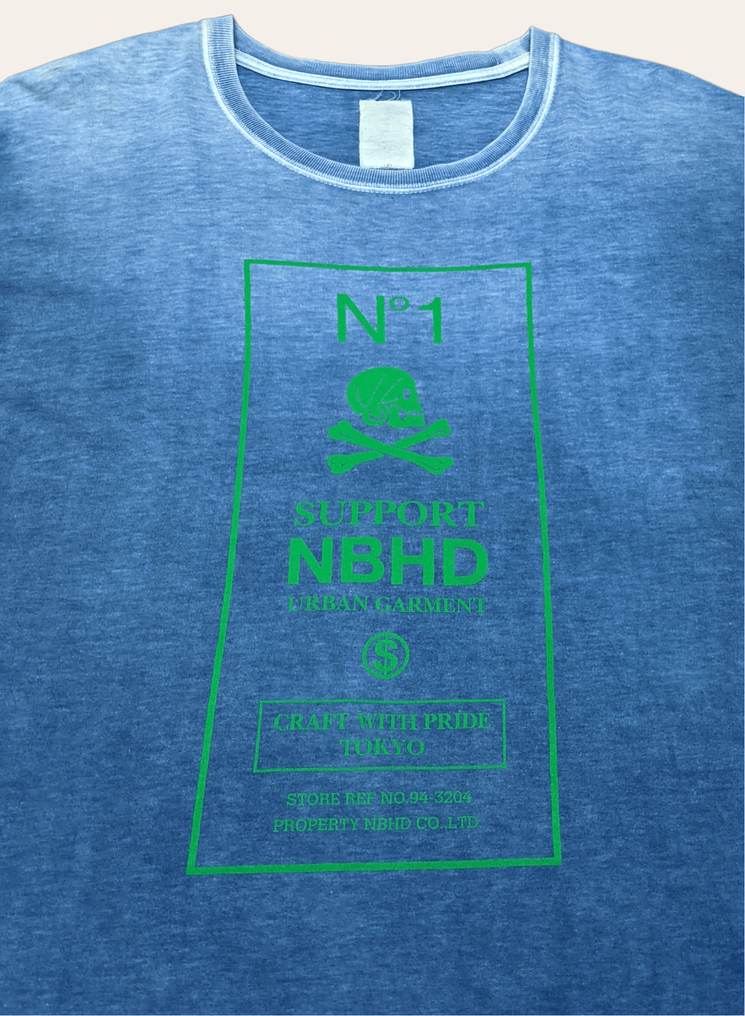 Japanese Brand × Neighborhood × Vintage Vintage Neighborhood NBHD Skull Tag Faded Style T shirt Size US M / EU 48-50 / 2 - 1 Thumbnail