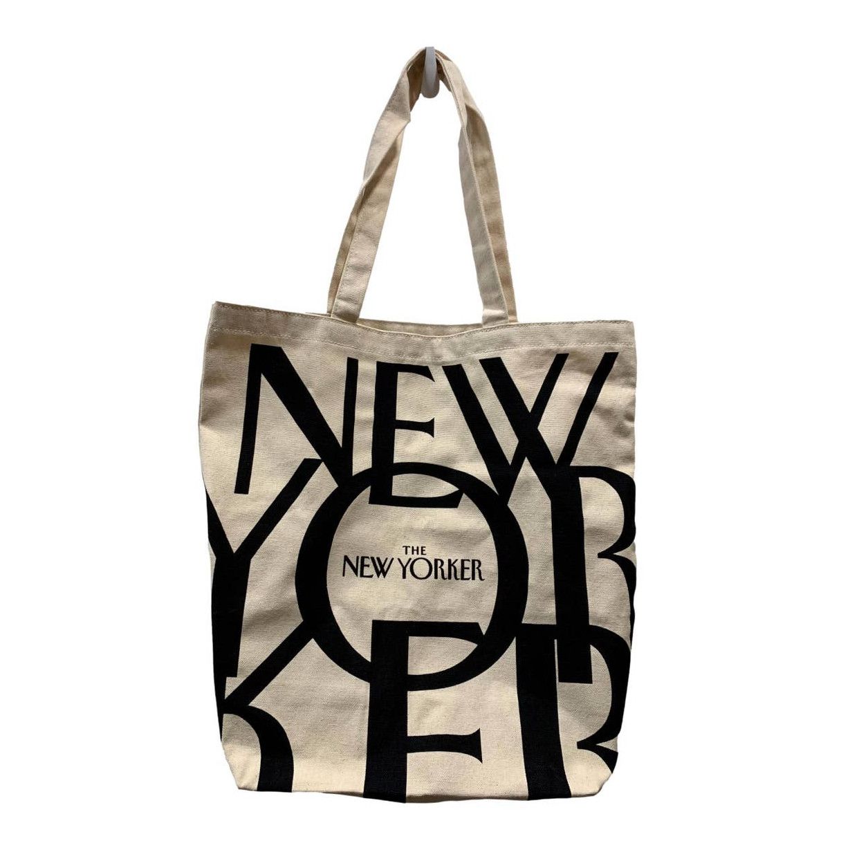 Vintage The New Yorker Tote Bag | Black Printed Natural Canvas | Grailed