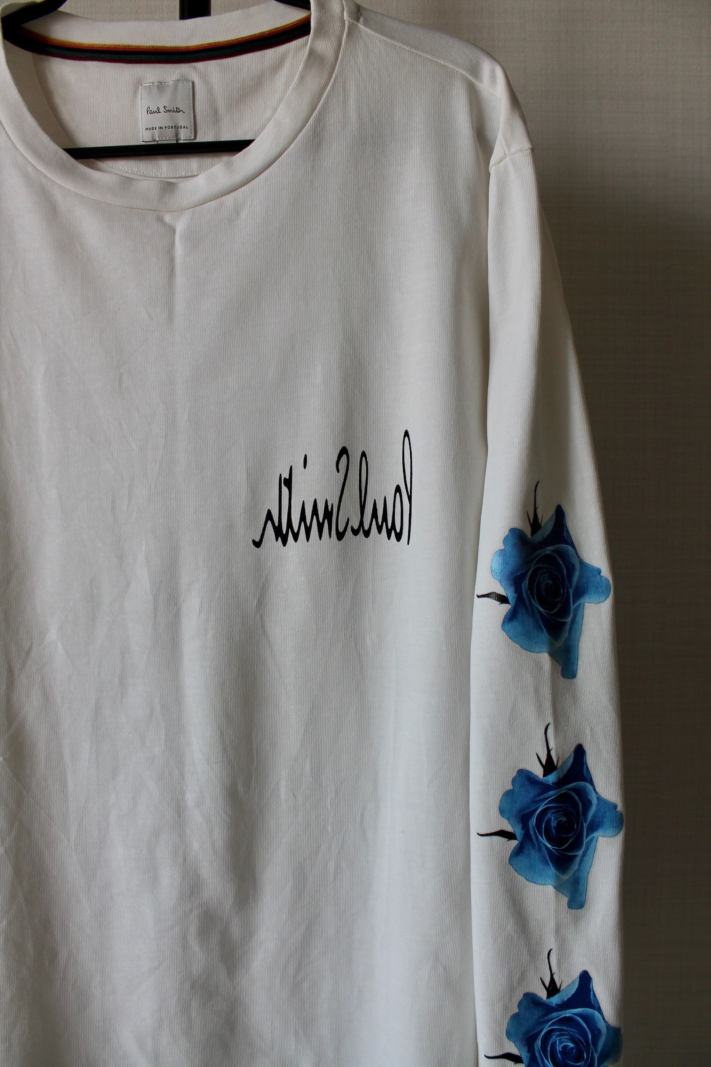 Paul Smith Paul Smith White Monarch Rose Long Sleeve T-Shirt Size US XL / EU 56 / 4 - 2 Thumbnail