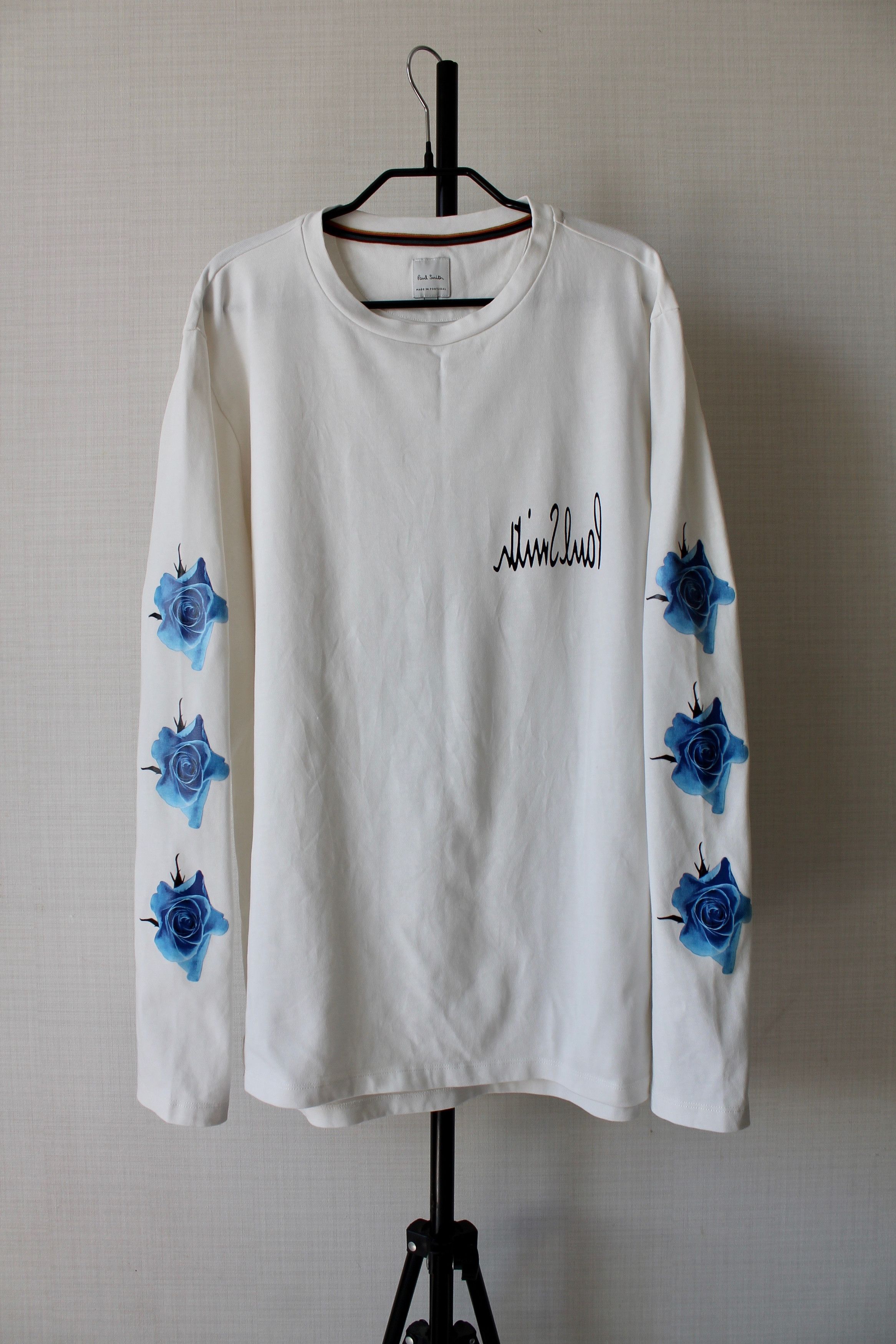 Paul Smith Paul Smith White Monarch Rose Long Sleeve T-Shirt Size US XL / EU 56 / 4 - 1 Thumbnail