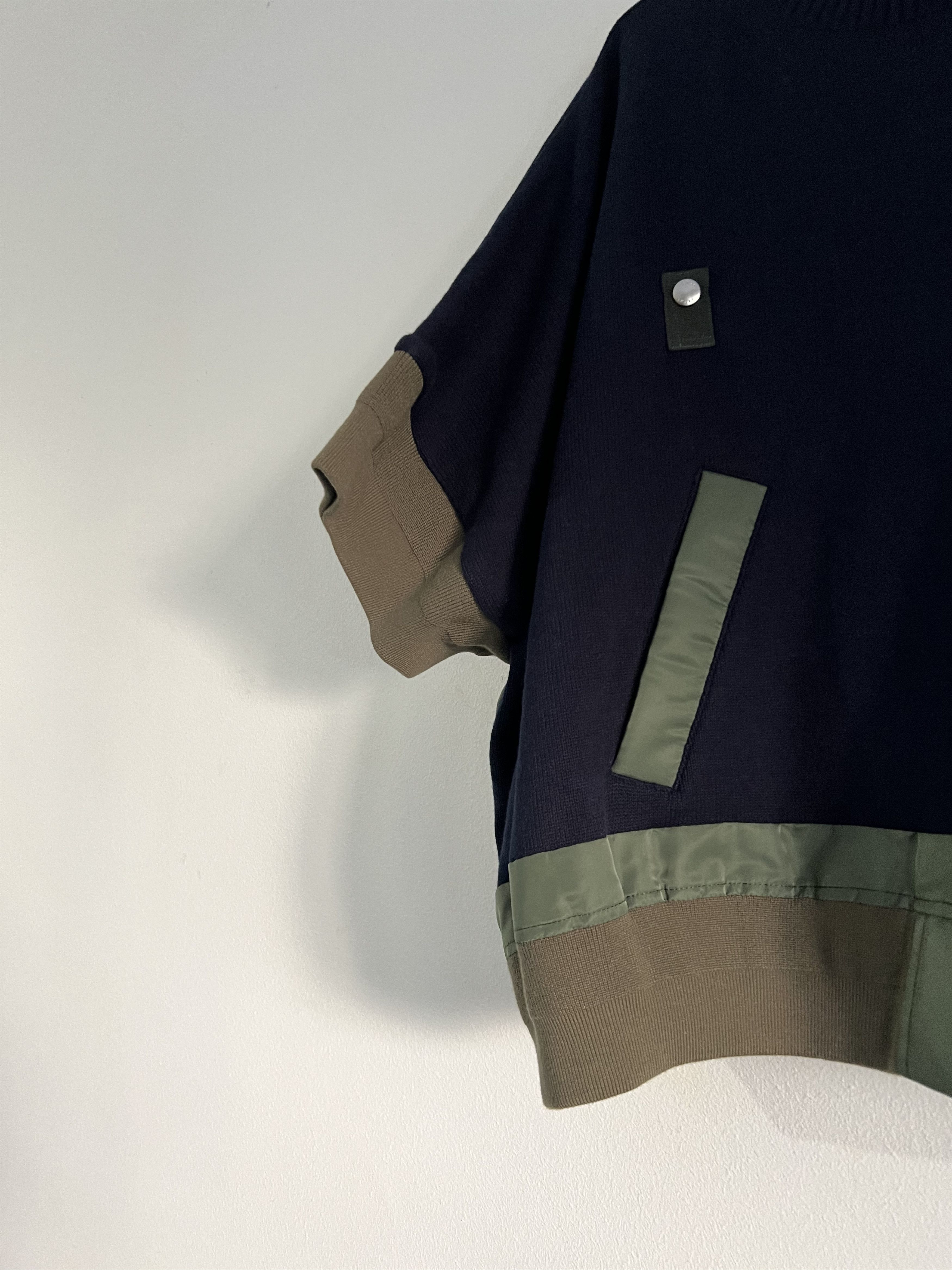 Sacai Sacai oversized half sleeve sweater Size US XL / EU 56 / 4 - 3 Thumbnail
