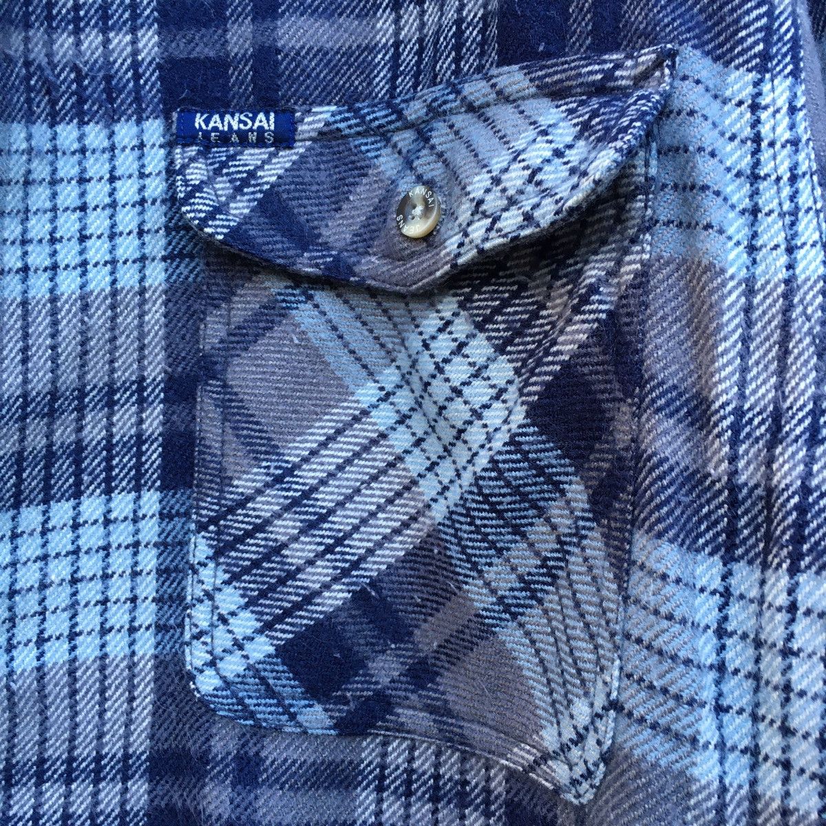 Japanese Brand × Kansai Yamamoto × Vintage Vintage Kansai Yamamoto Jeans Checkered Flannel Jacket Size US M / EU 48-50 / 2 - 7 Thumbnail