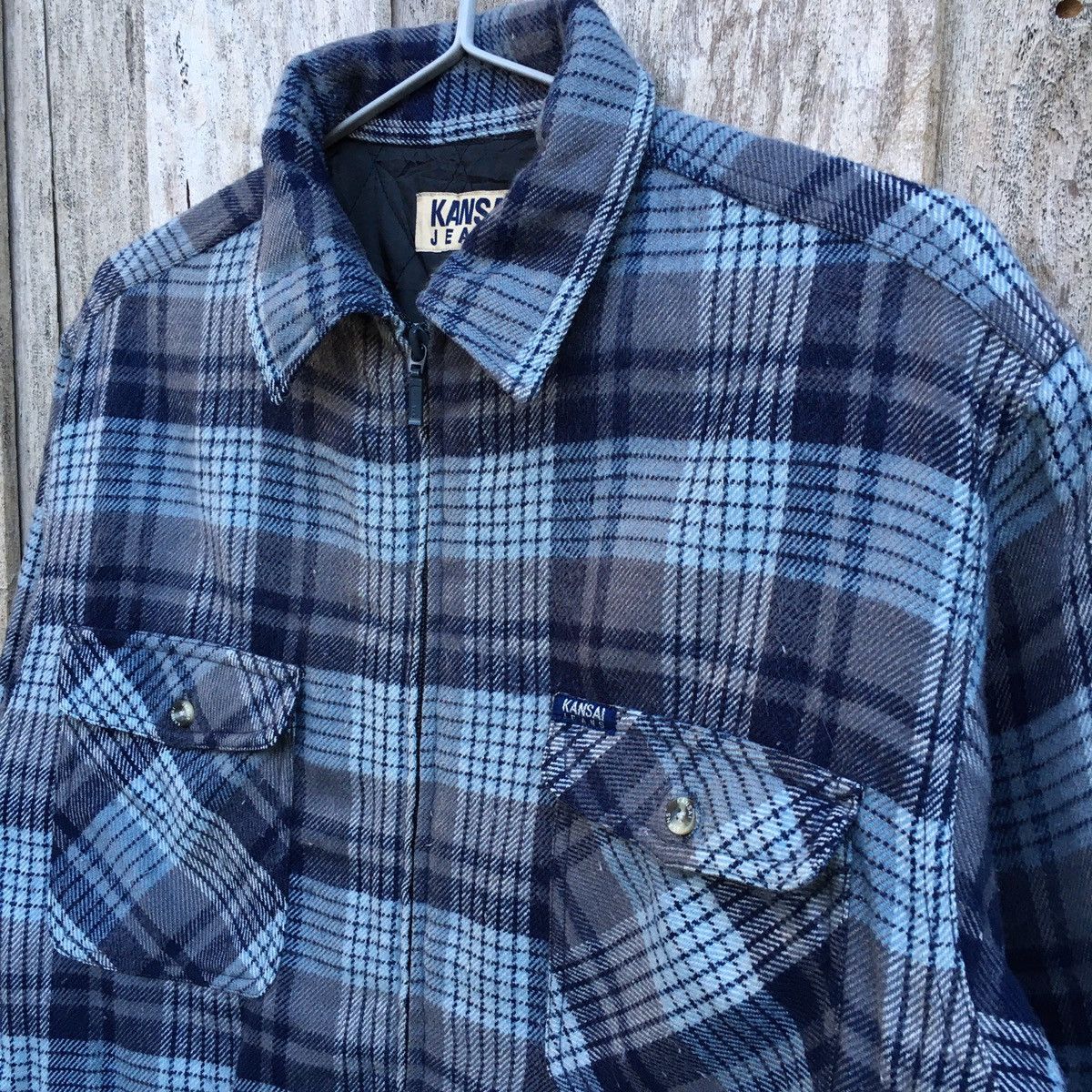 Japanese Brand × Kansai Yamamoto × Vintage Vintage Kansai Yamamoto Jeans Checkered Flannel Jacket Size US M / EU 48-50 / 2 - 3 Thumbnail