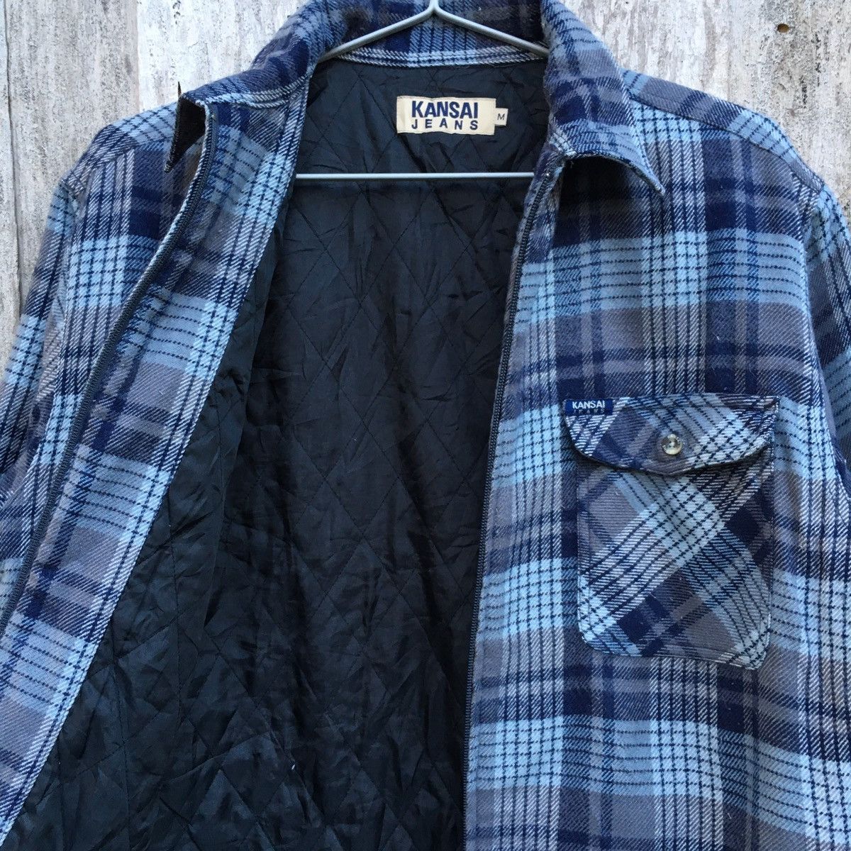 Japanese Brand × Kansai Yamamoto × Vintage Vintage Kansai Yamamoto Jeans Checkered Flannel Jacket Size US M / EU 48-50 / 2 - 6 Thumbnail