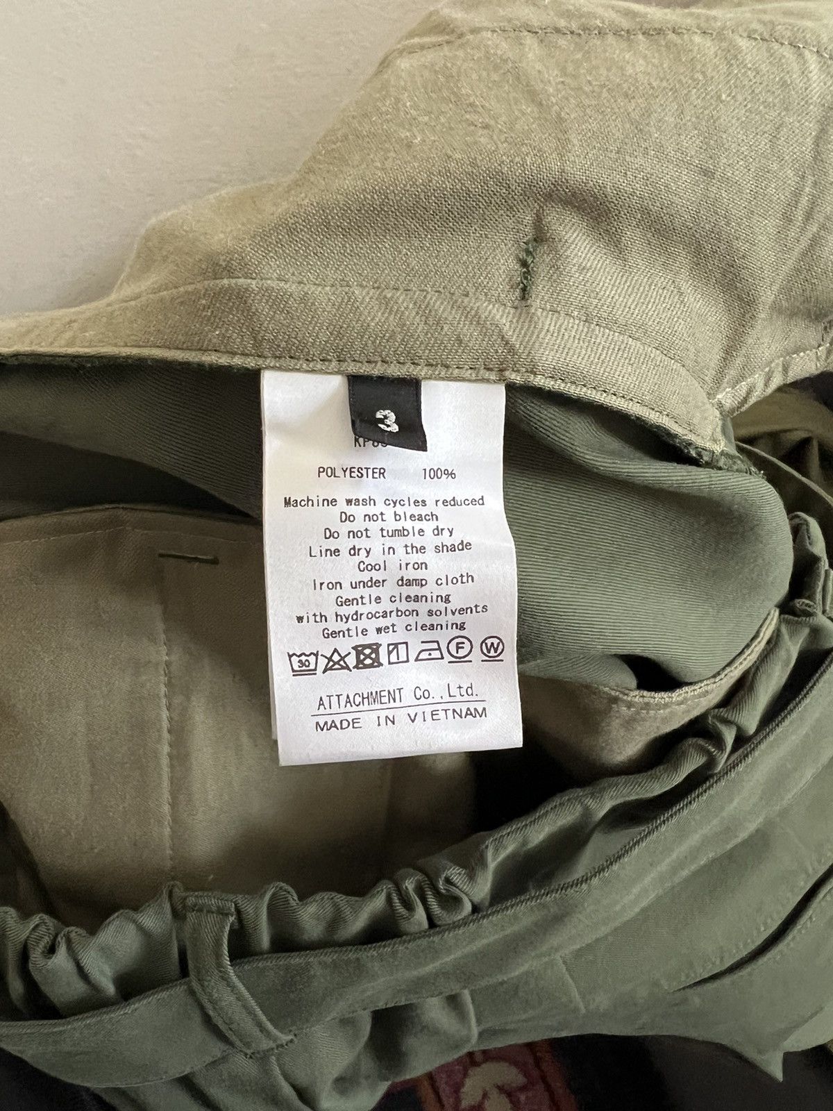 Kazuyuki Kumagai Attachment Attachment by Kazuyuki Kumagai Belted Wide Taper Pants Size US 32 / EU 48 - 3 Thumbnail
