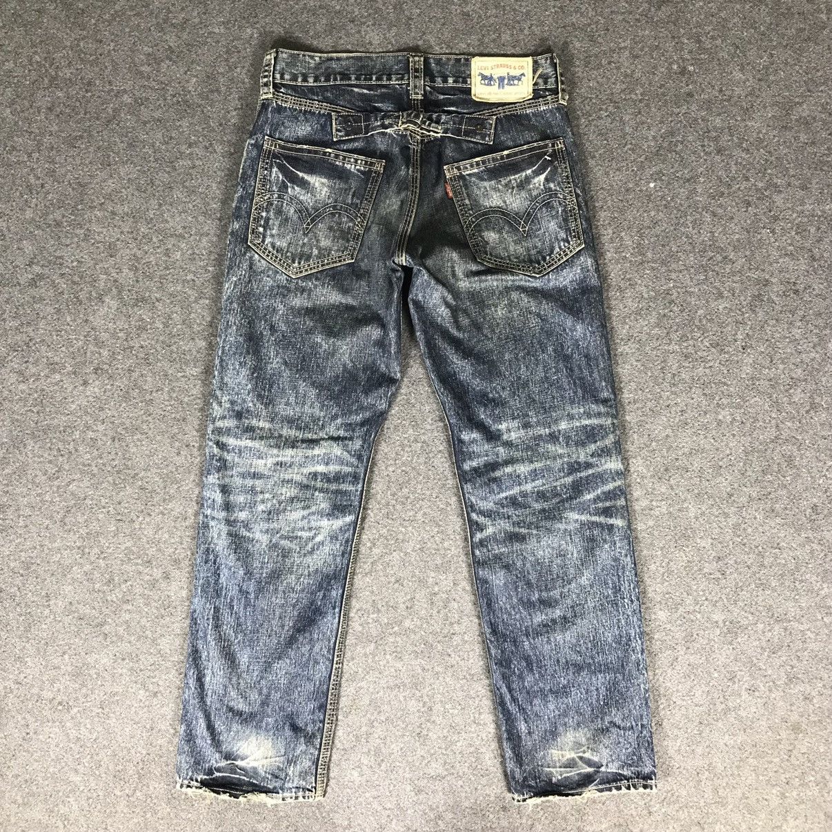 image of Avant Garde x Levis Vintage Clothing Levis 501 Buckle Back Jeans Original Fades Light Wash Rusty in