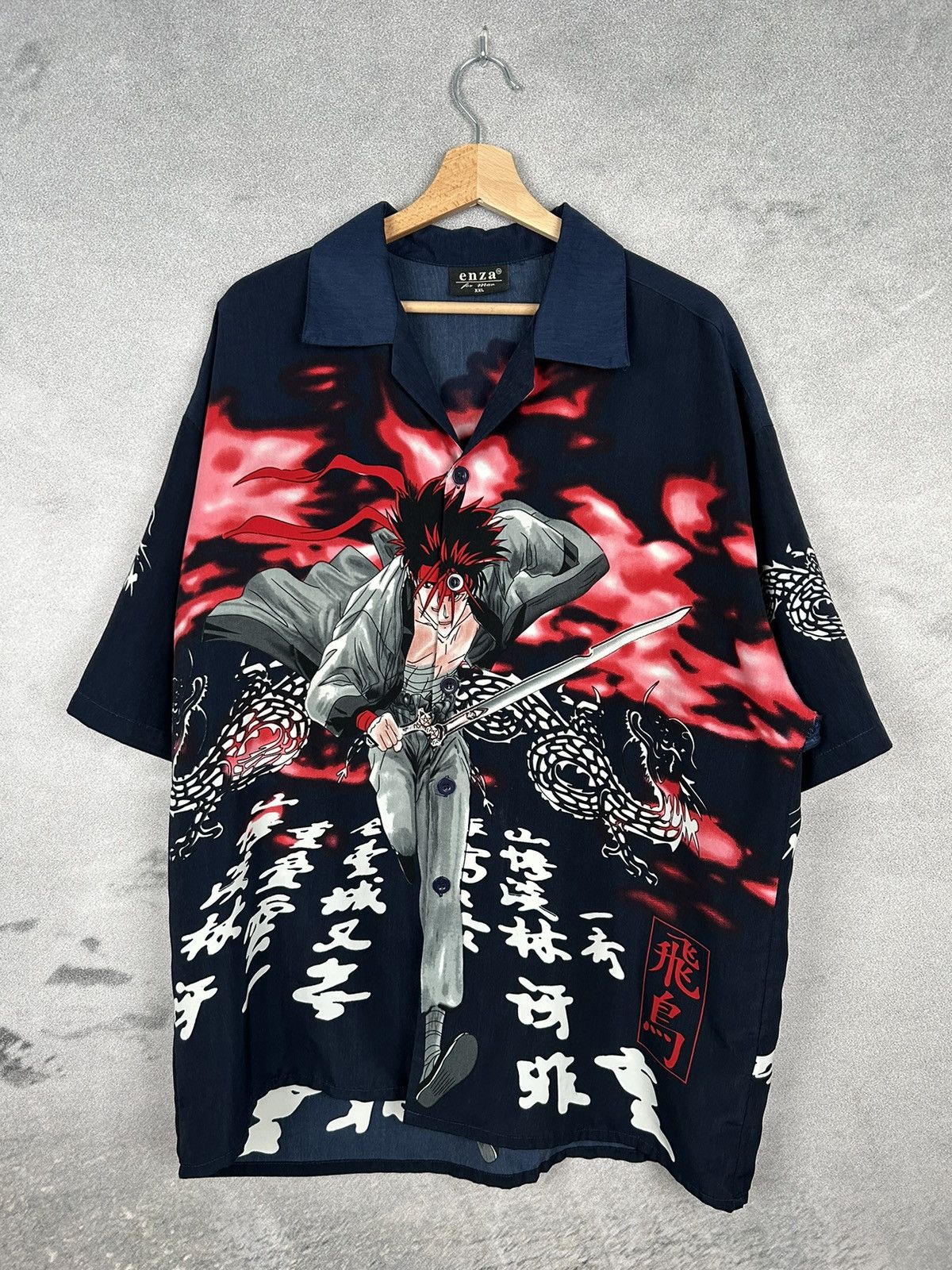 Japanese Brand Vintage Crazy Shirt Japanese Warrior AOP Full Print 90s Size US XXL / EU 58 / 5 - 1 Thumbnail