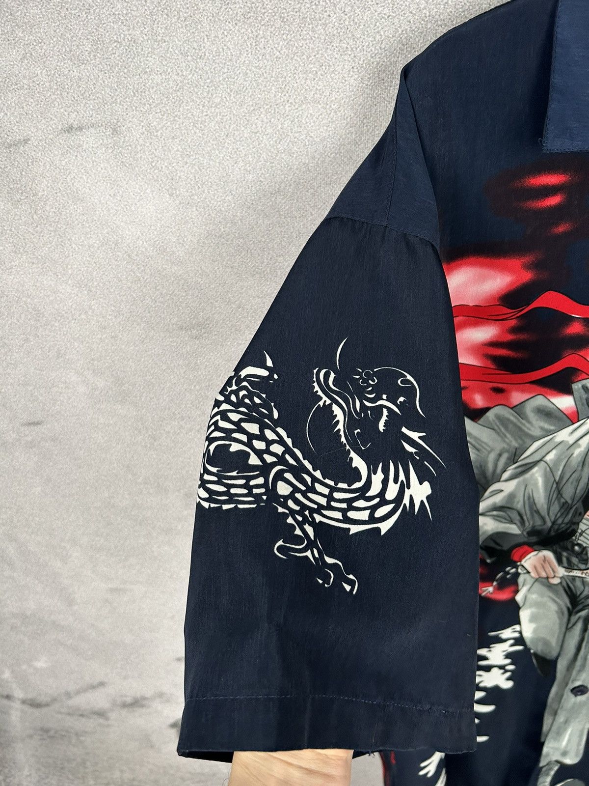 Japanese Brand Vintage Crazy Shirt Japanese Warrior AOP Full Print 90s Size US XXL / EU 58 / 5 - 4 Thumbnail