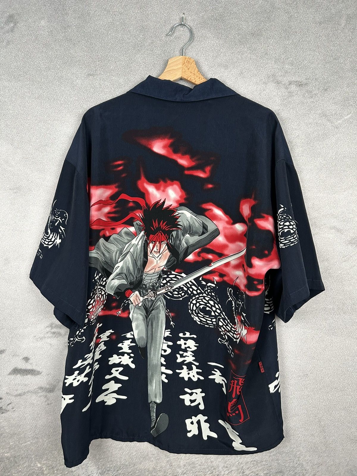 Japanese Brand Vintage Crazy Shirt Japanese Warrior AOP Full Print 90s Size US XXL / EU 58 / 5 - 5 Thumbnail