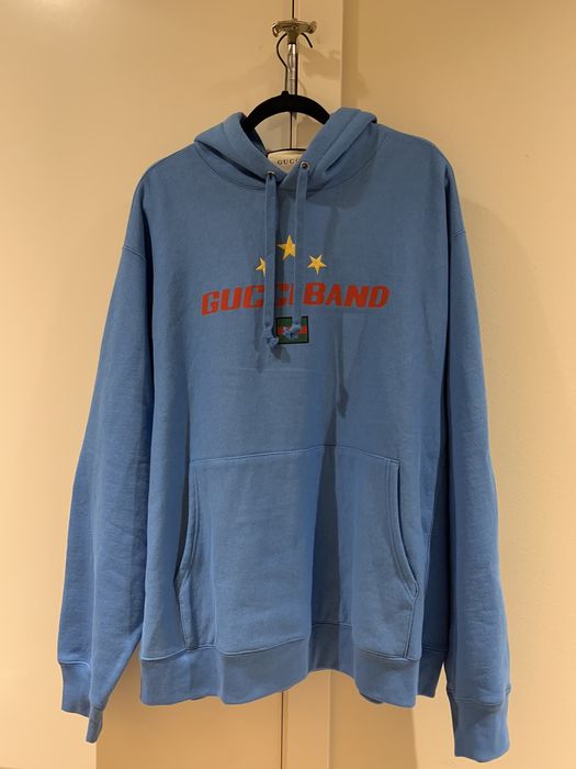 Gucci band blue hoodie hot sale